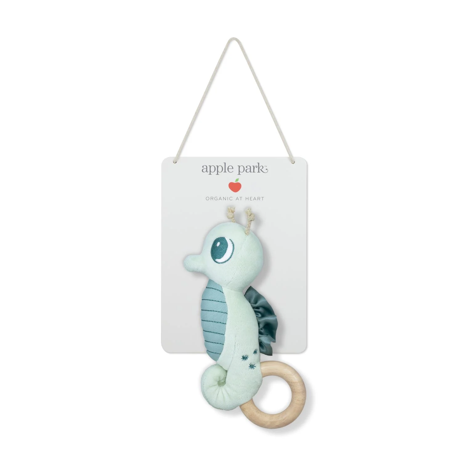 Teal Seahorse Teething Rattle - Image 4