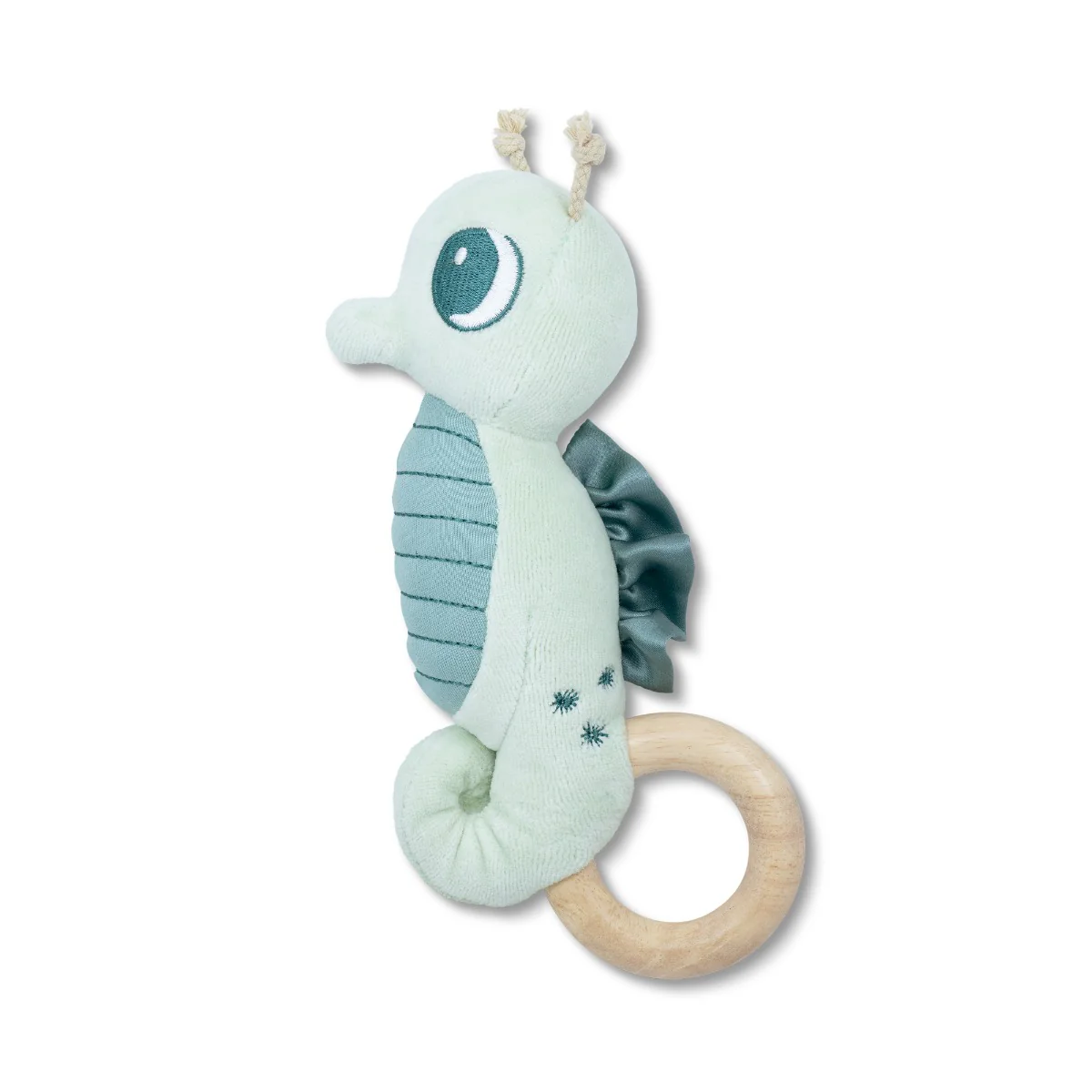 Teal Seahorse Teething Rattle - Image 5