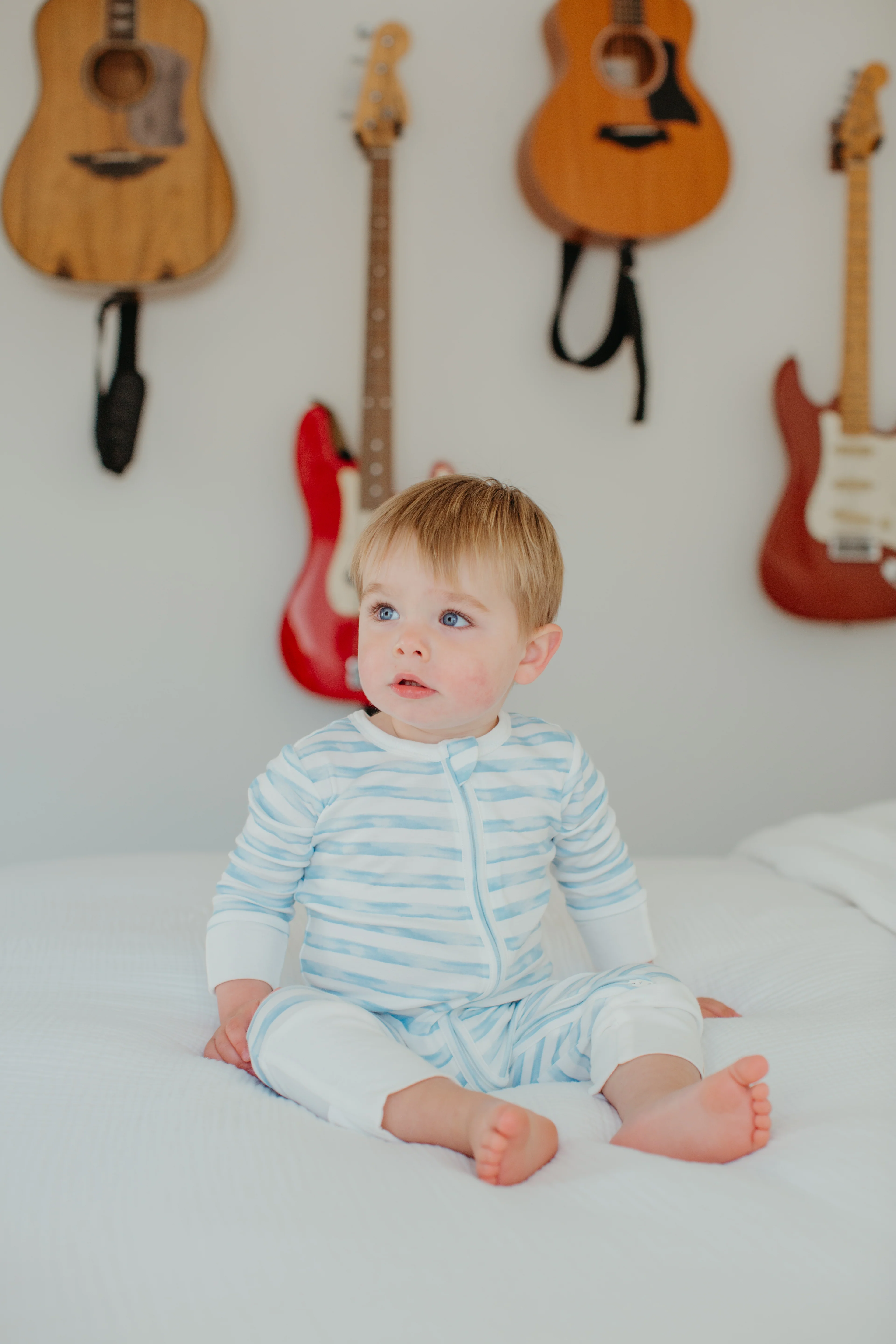 Bamboo Blend Convertible Coverall - Breezy Bay Stripe - Image 3
