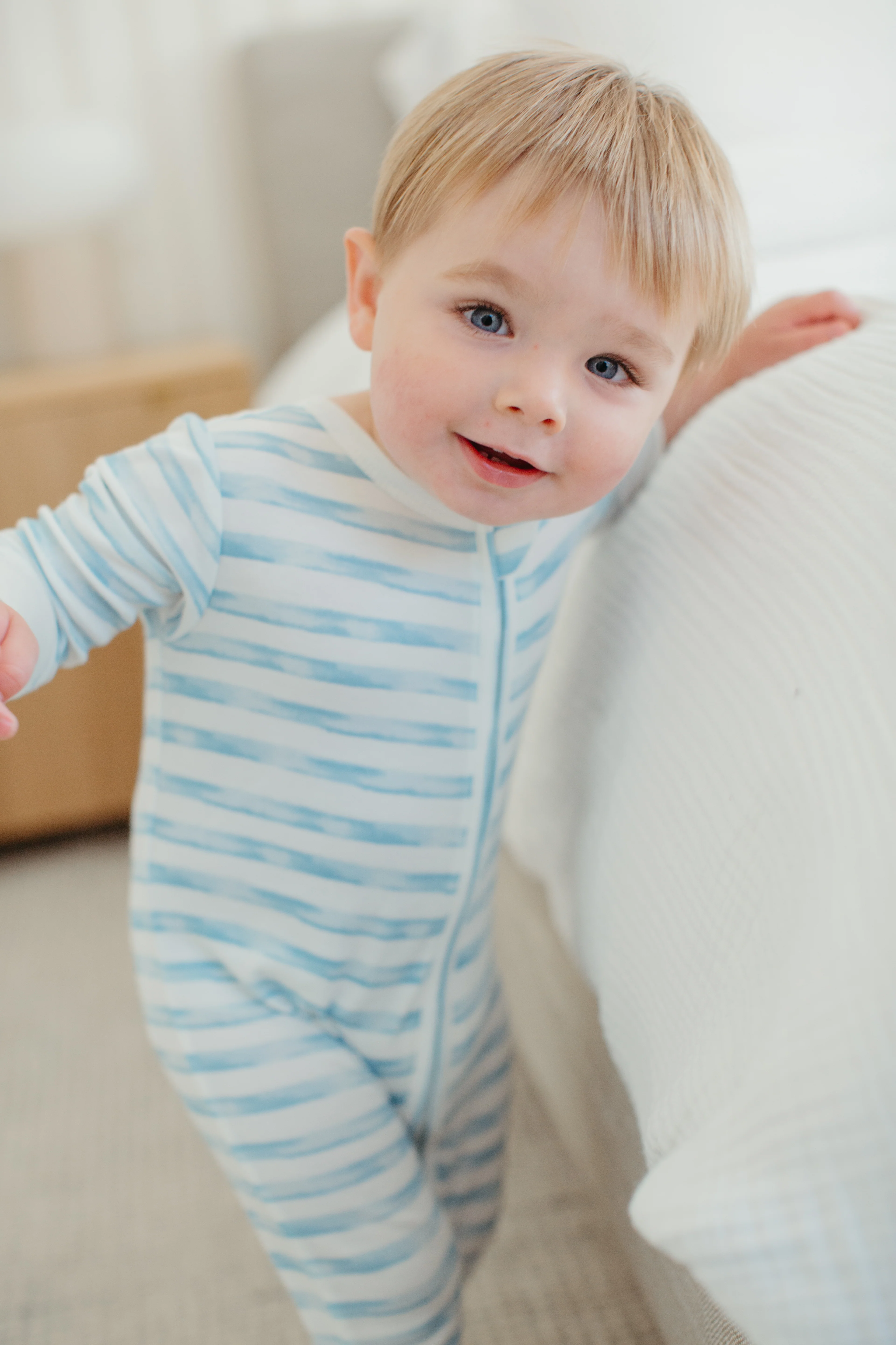 Bamboo Blend Convertible Coverall - Breezy Bay Stripe - Image 4