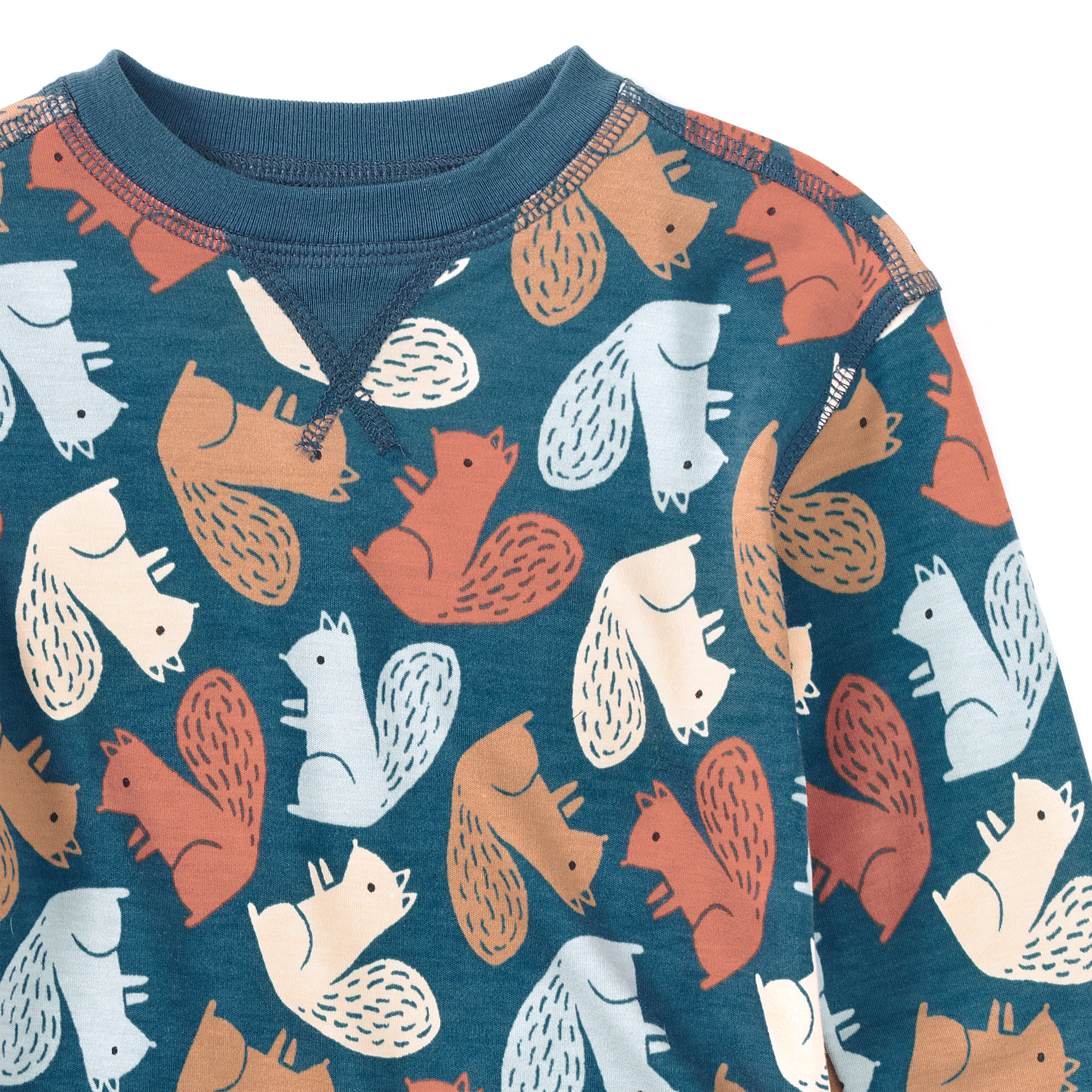 Bamboo Blend Crewneck Long Sleeve Shirt - Squirrel Scurry - Image 4