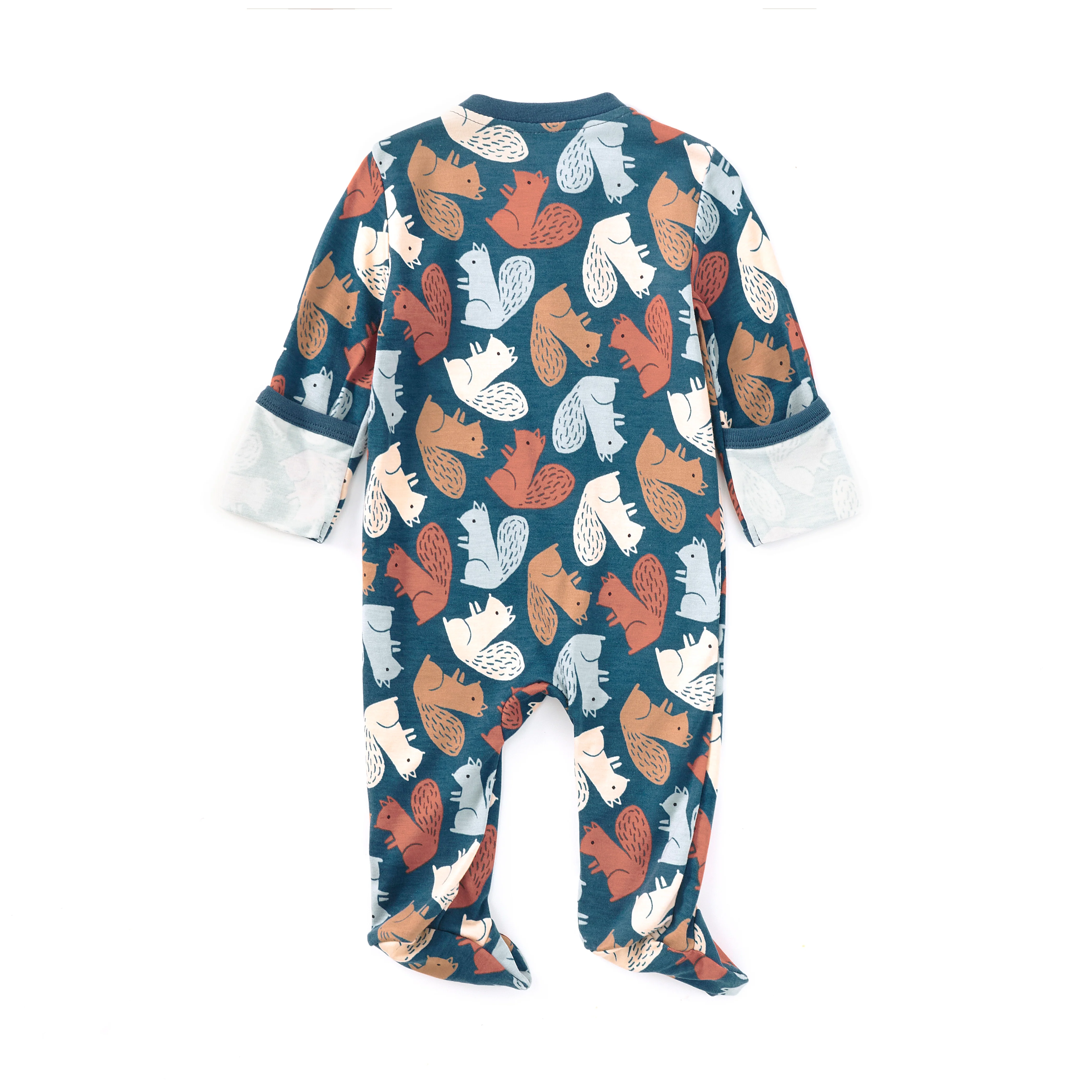 Bamboo Blend Zip Footie - Squirrel Scurry - Image 3