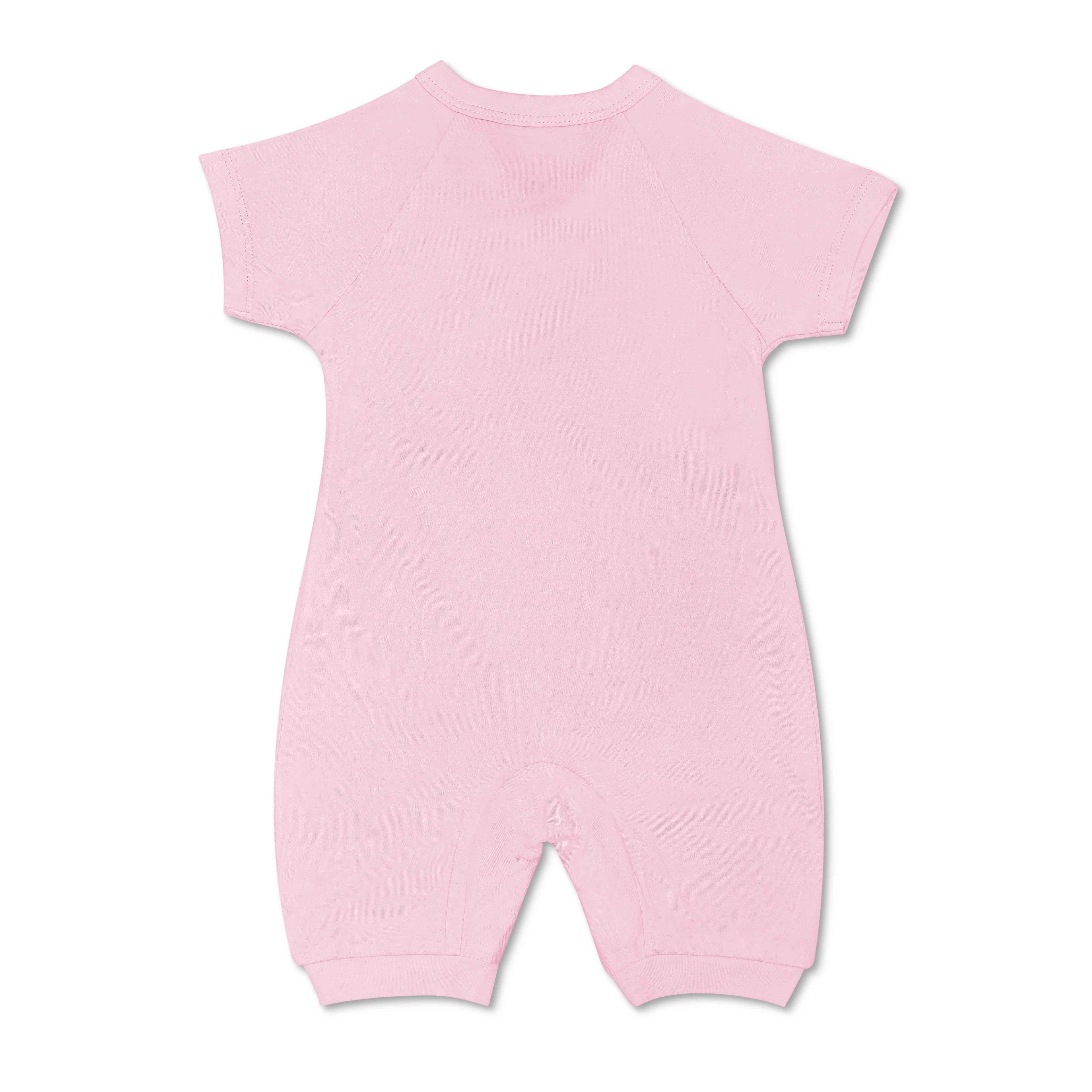 Bamboo Blend Wrap-Front Romper - Ballet Slipper Pink - Image 2