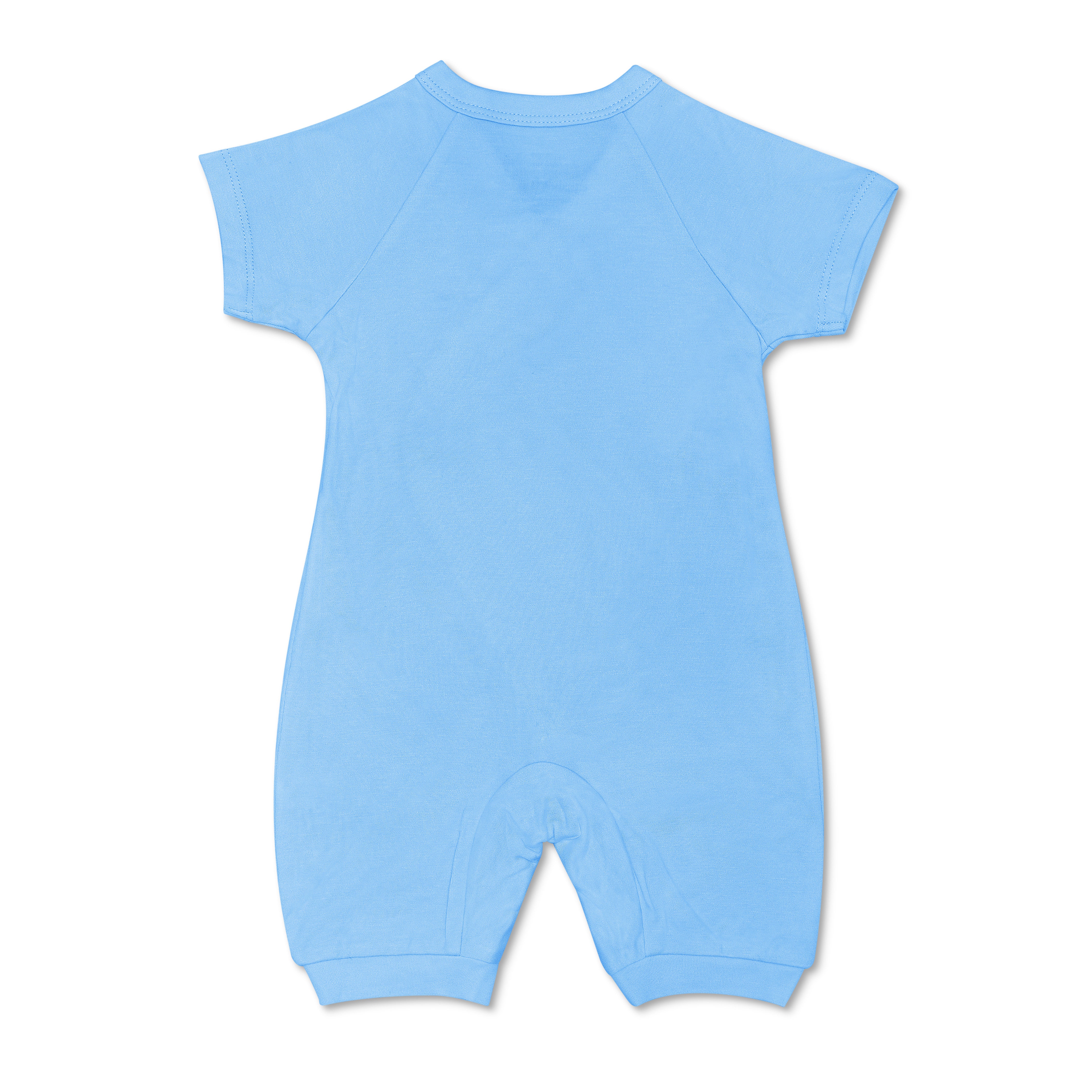 Bamboo Blend Wrap-Front Romper - Baby Blue - Image 2