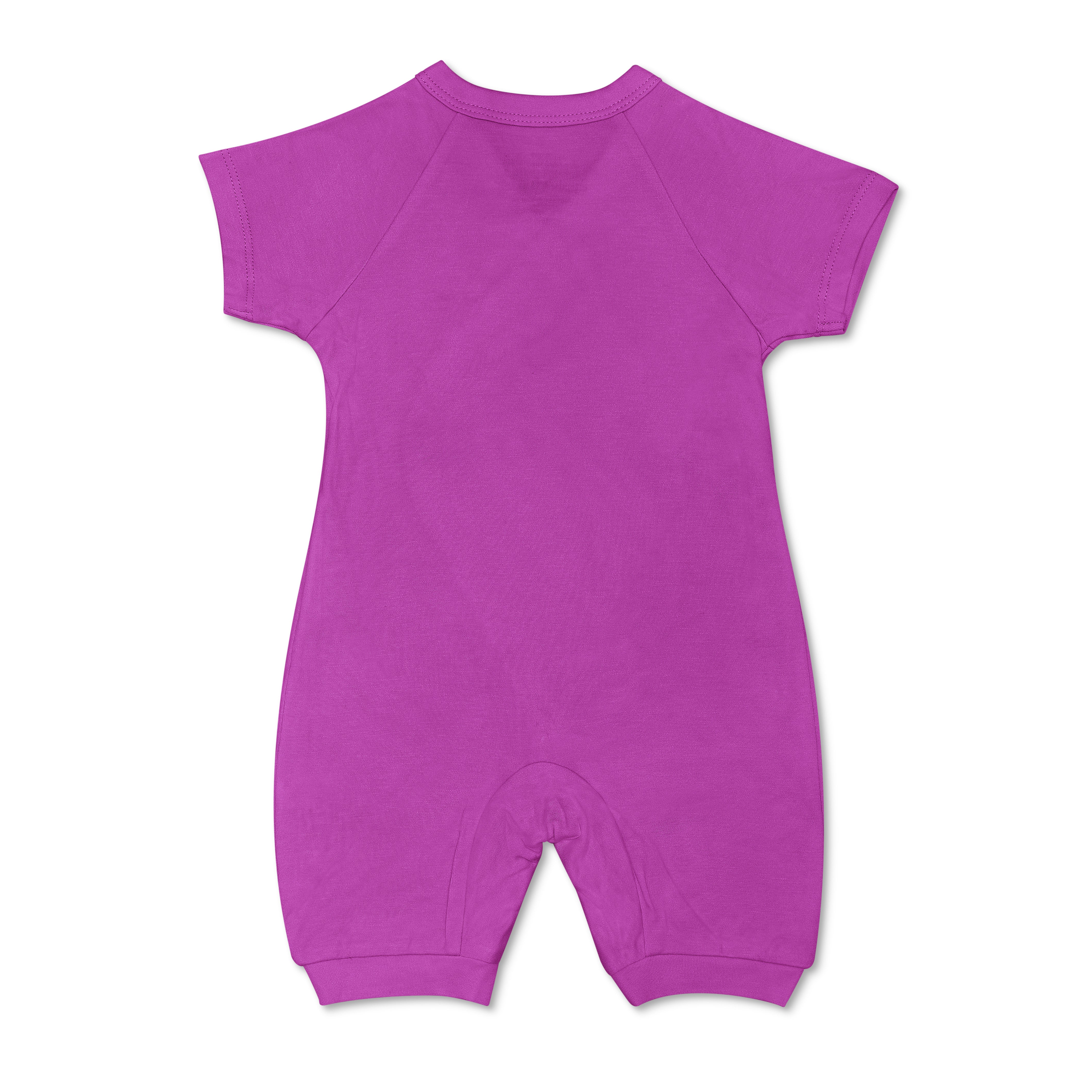 Bamboo Blend Wrap-Front Romper - Raspberry - Image 2
