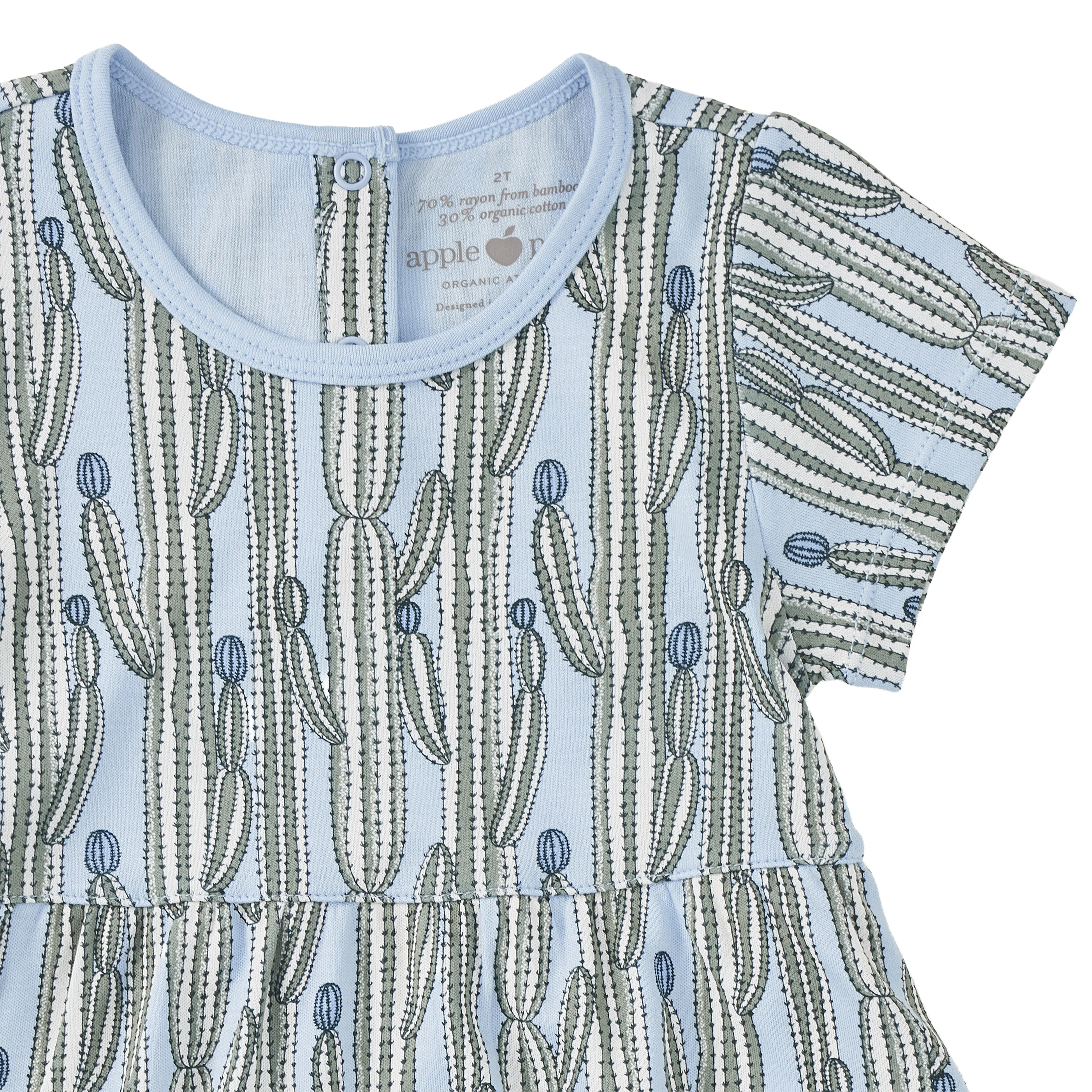Bamboo Blend Short Sleeve Twirly Tee Dress - Blooming Saguaro - Image 6