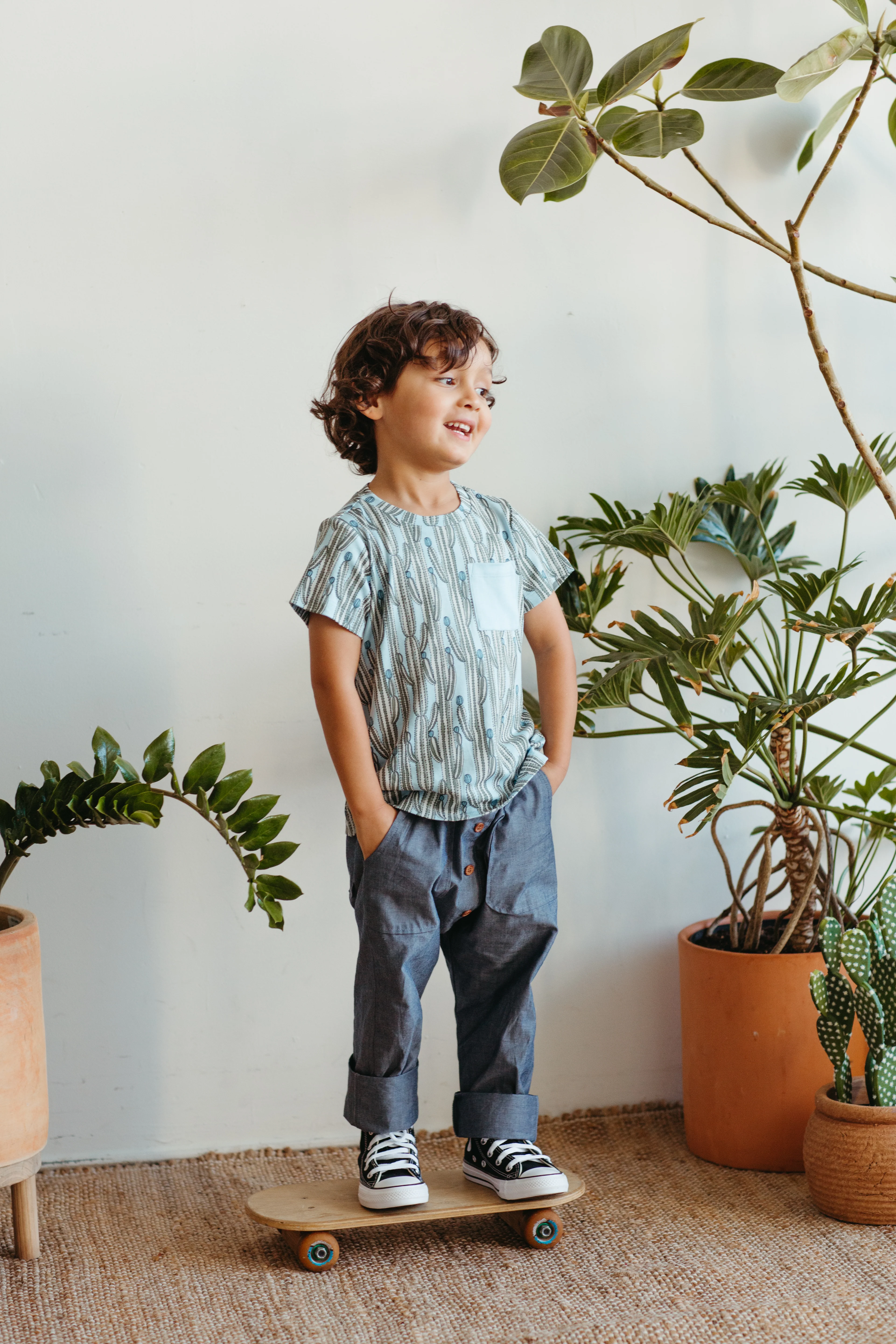 Bamboo Blend Short Sleeve Pocket Tee – Blooming Saguaro - Image 2