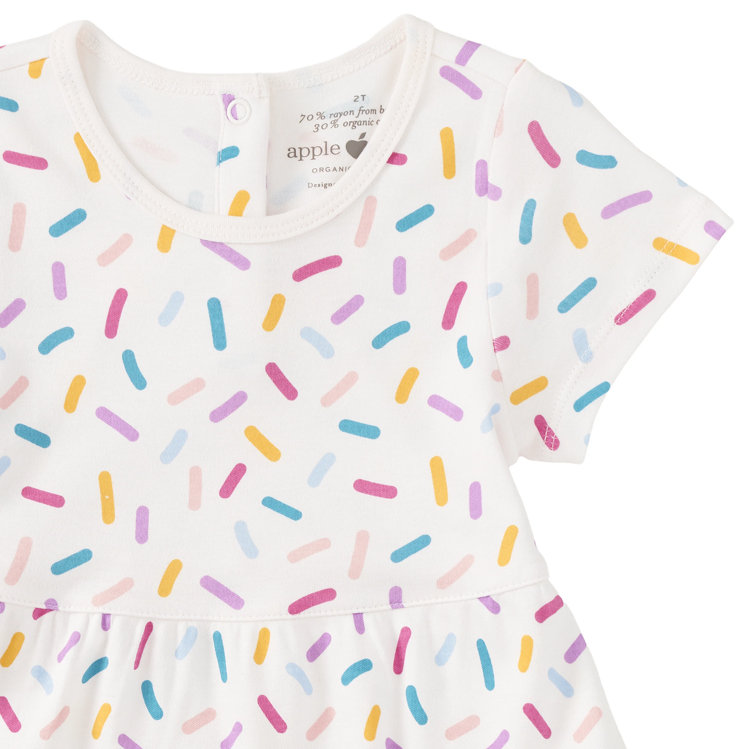 Bamboo Blend Short Sleeve Twirly Tee Dress - Sugar Rush - Image 3