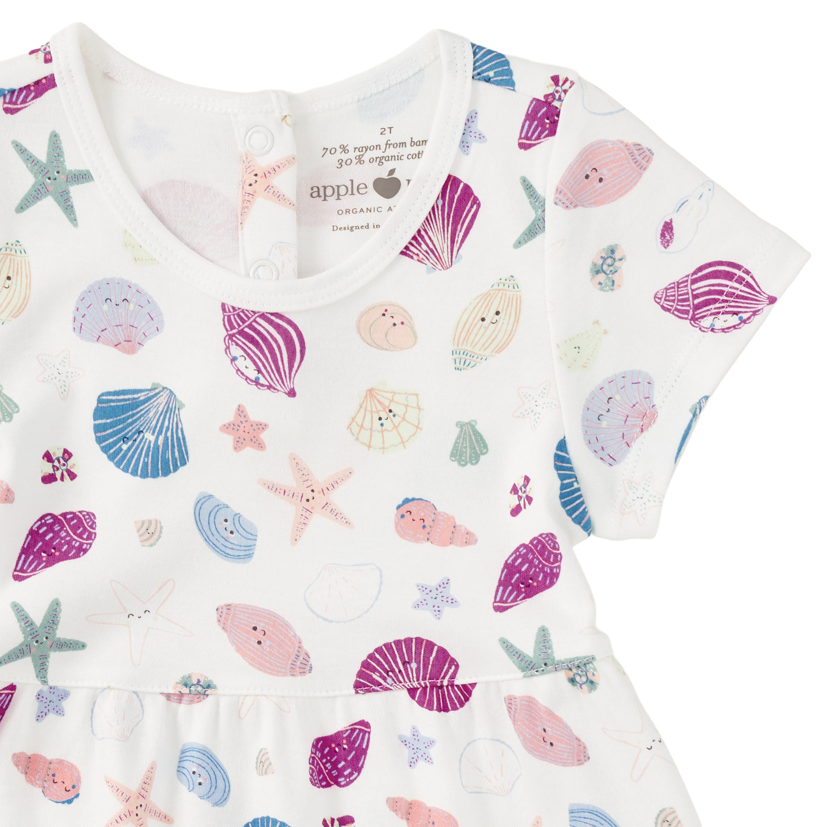 Bamboo Blend Short Sleeve Twirly Tee Dress - Seaside Treasures - Image 3