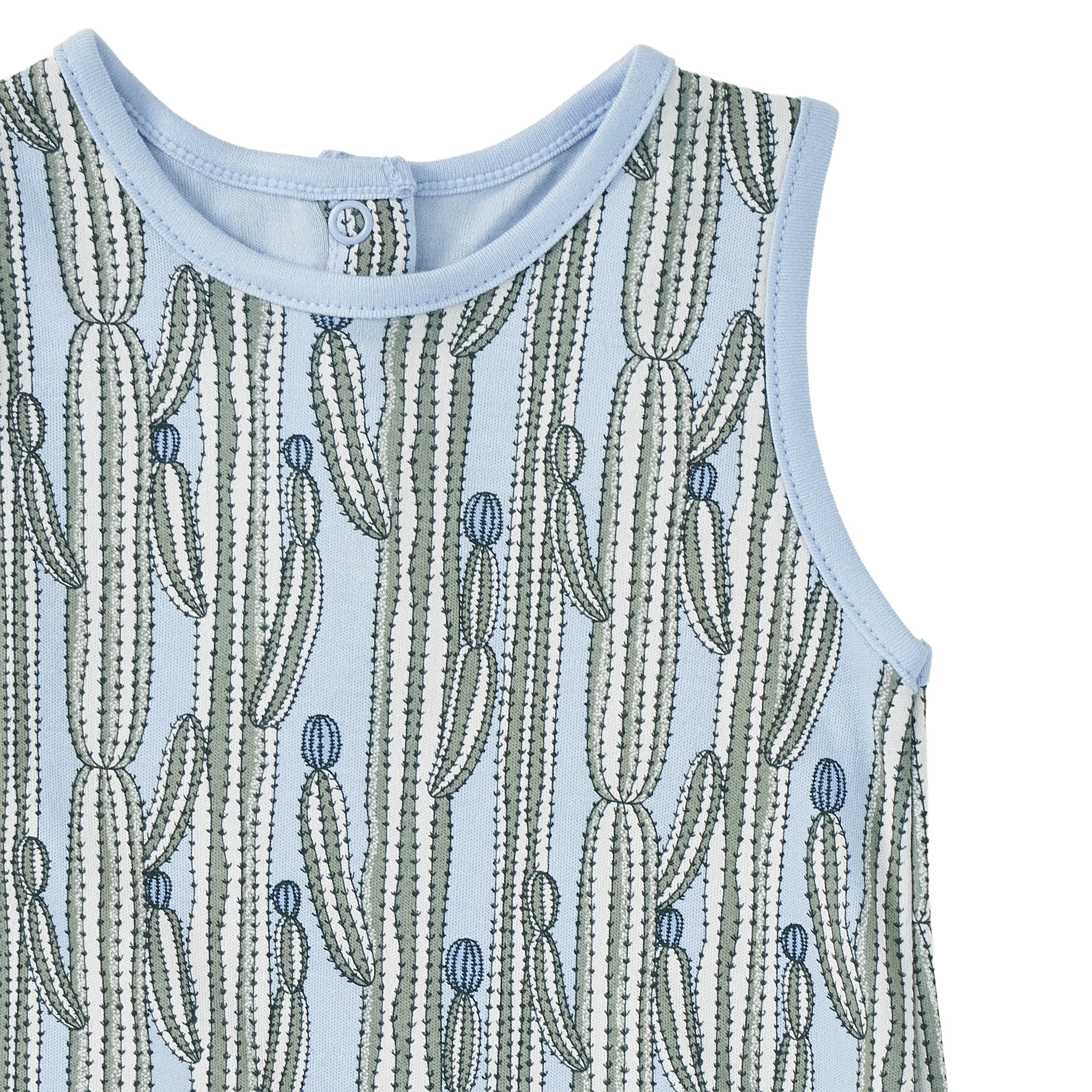 Bamboo Blend Sleeveless Coverall Romper – Blooming Saguaro - Image 4