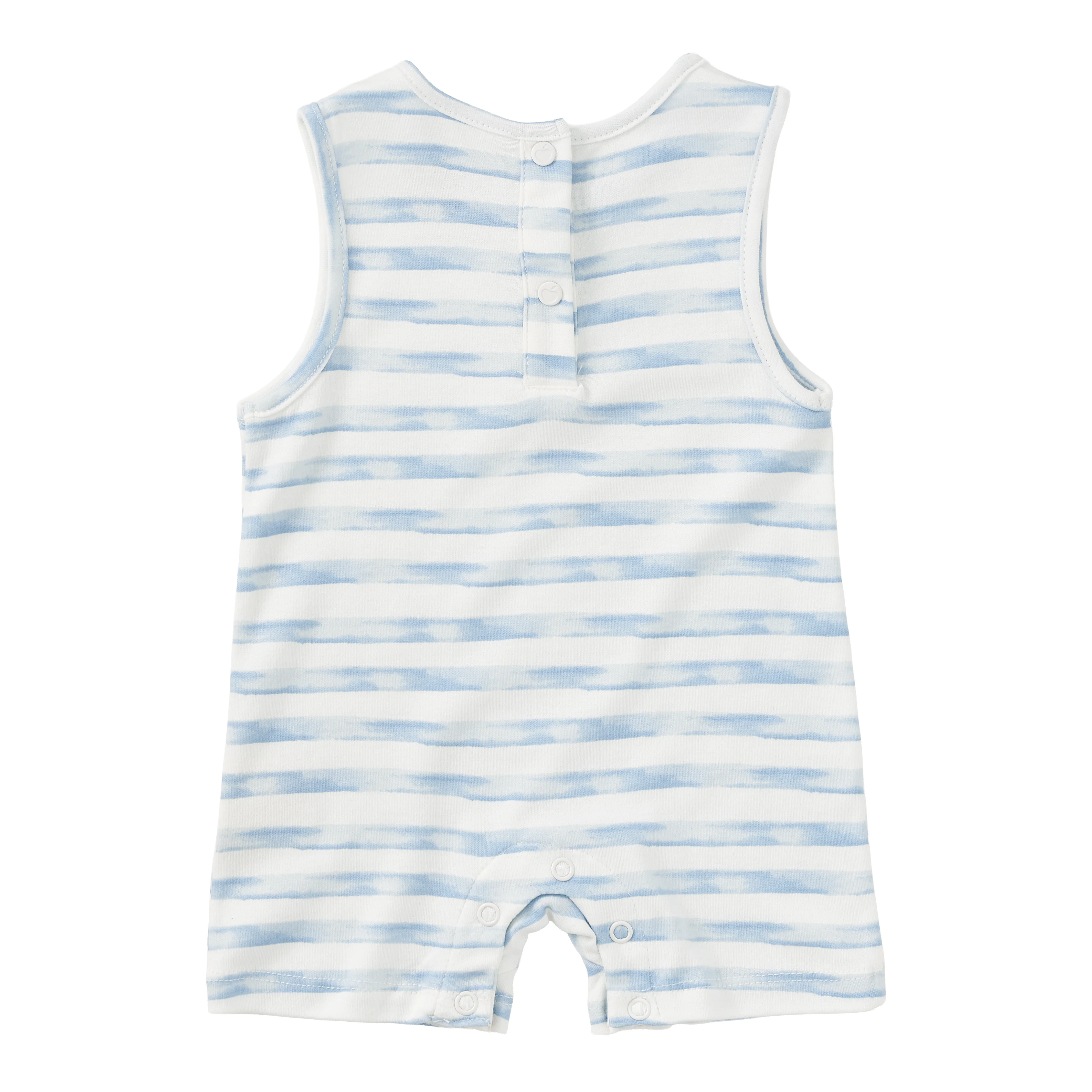 Bamboo Blend Sleeveless Coverall Romper – Breezy Bay Stripe - Image 3