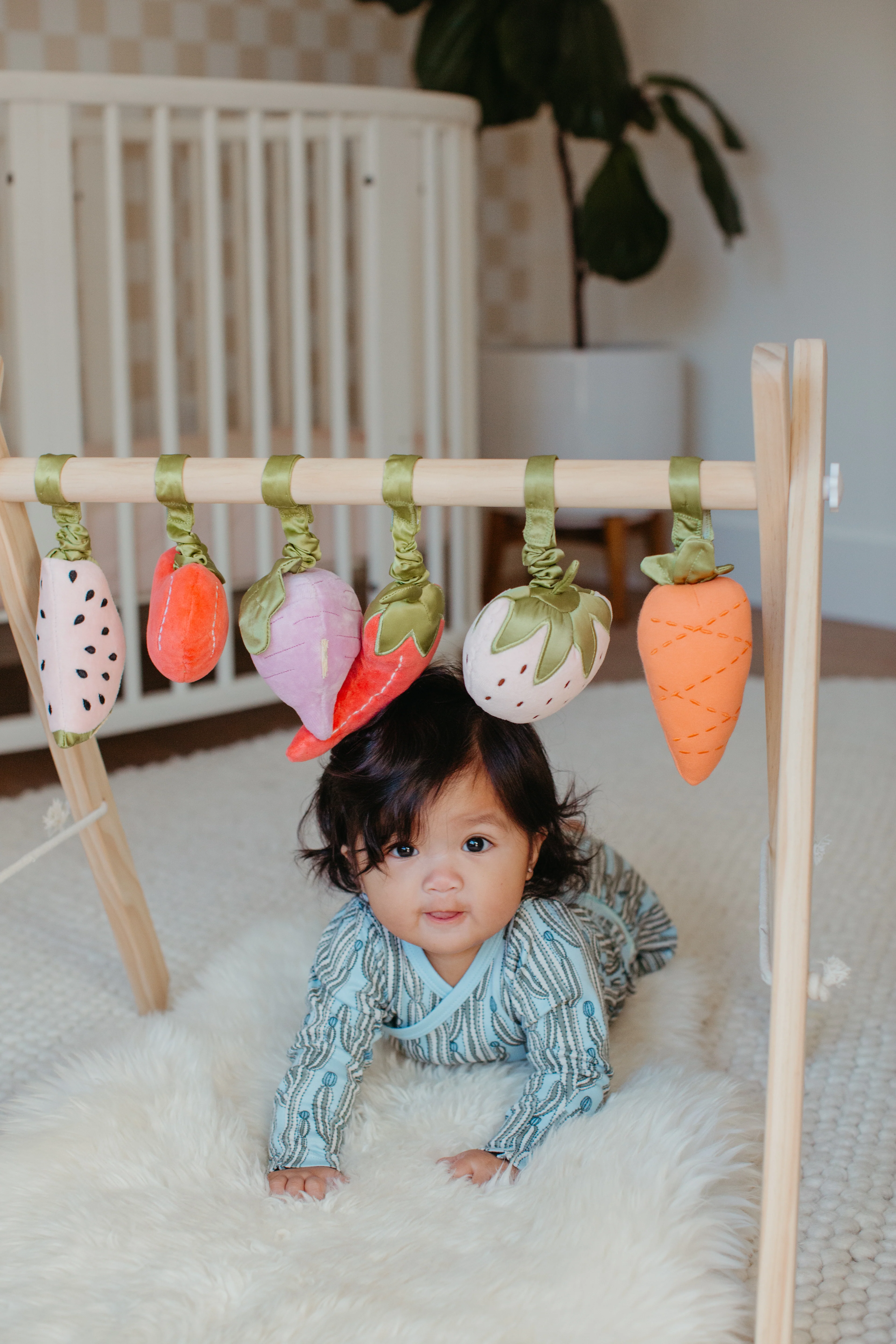 Bamboo Blend Wrap-Front Long Sleeve Layette Jacket - Blooming Saguaro - Image 5