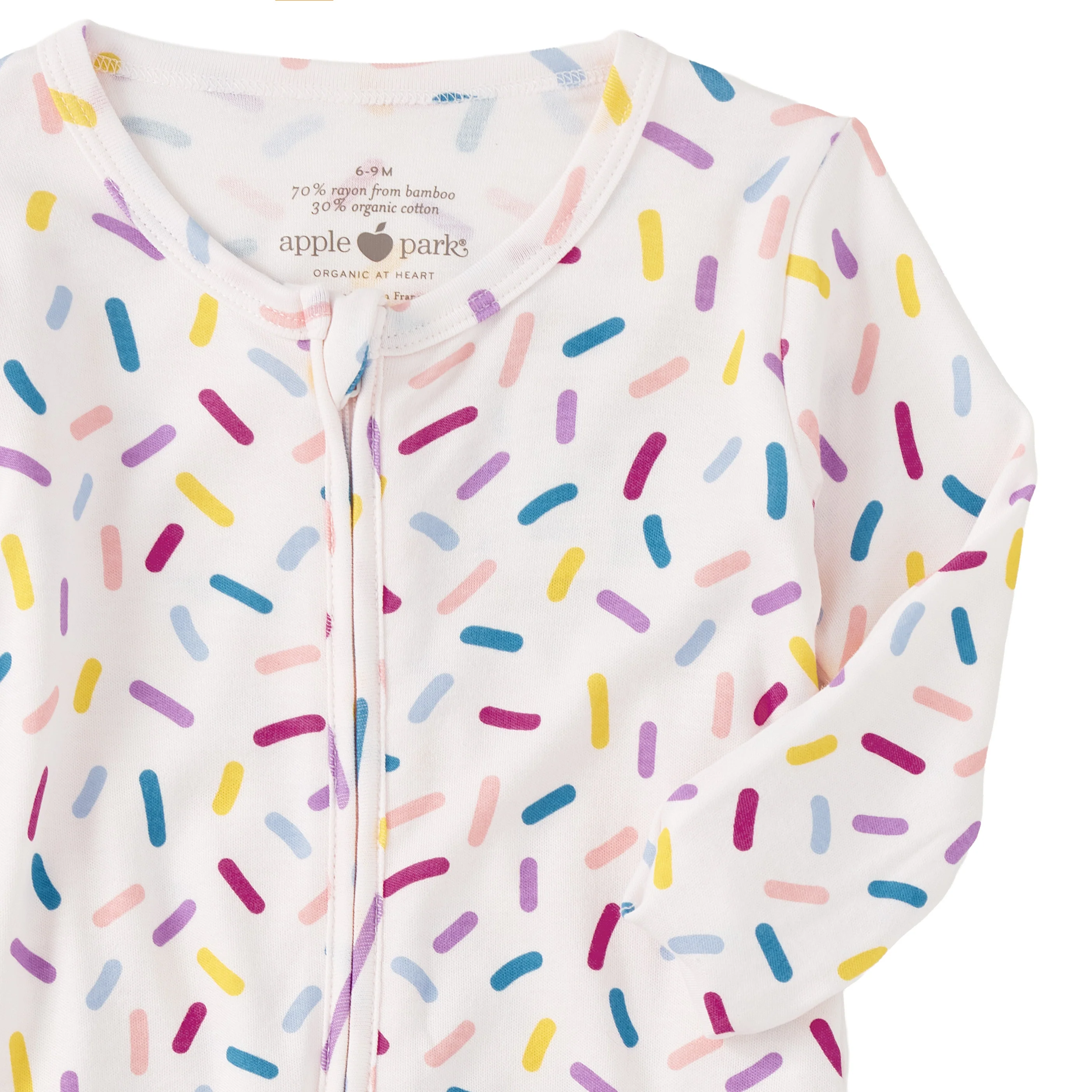 Bamboo Blend Zip Footie - Sugar Rush - Image 5