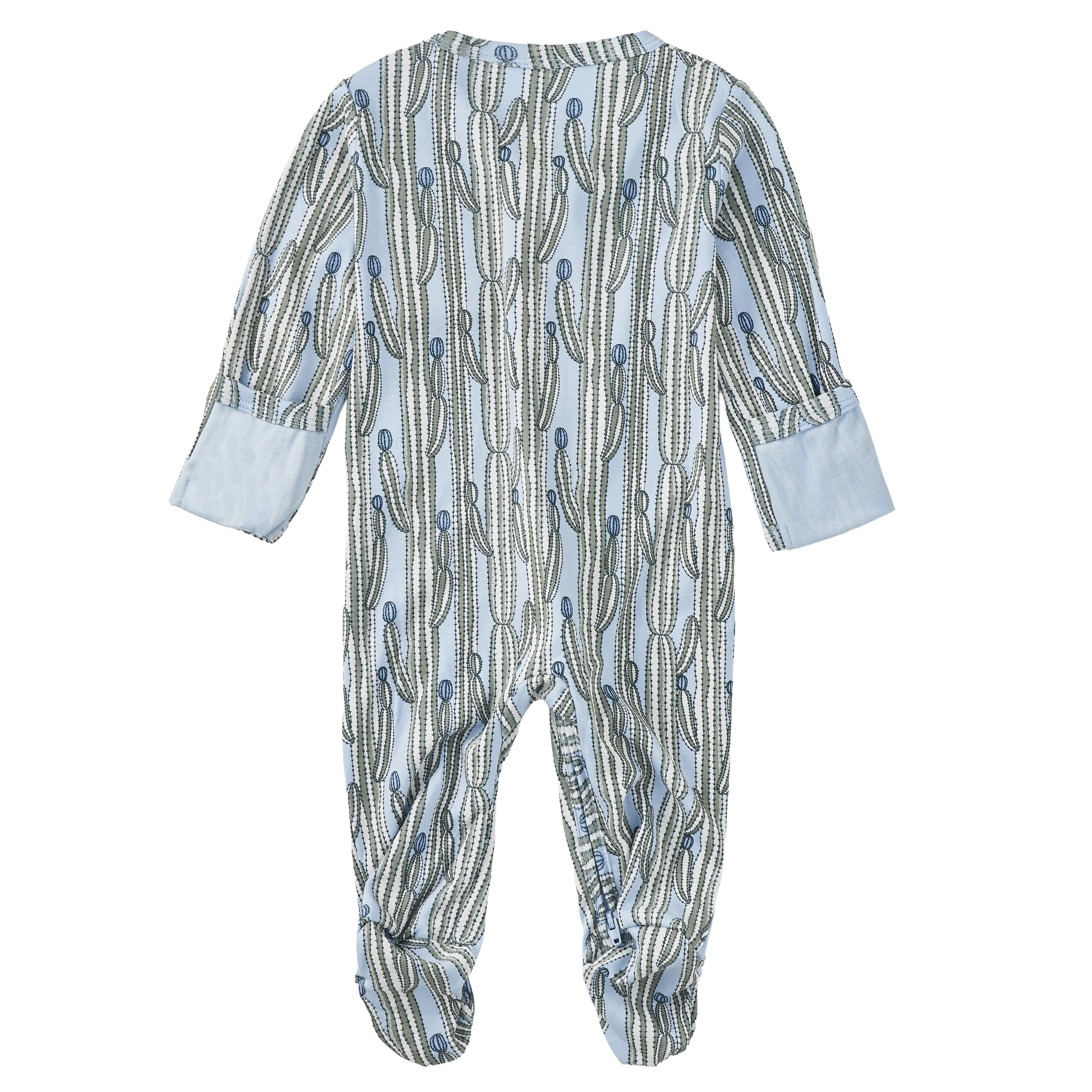 Bamboo Blend Zip Footie - Blooming Saguaro - Image 5