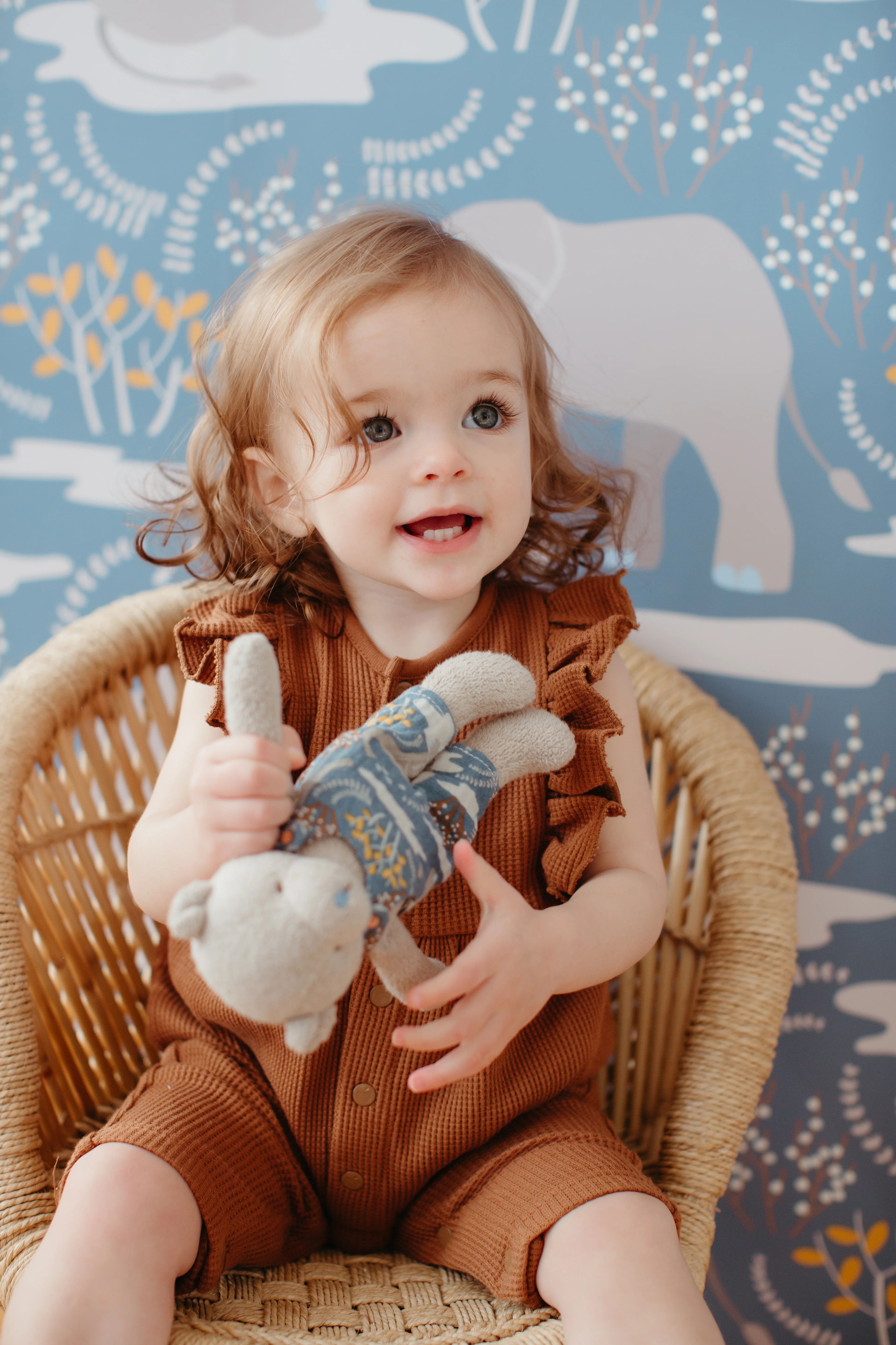 Waffle Ruffle Coverall - Caramel - Image 2