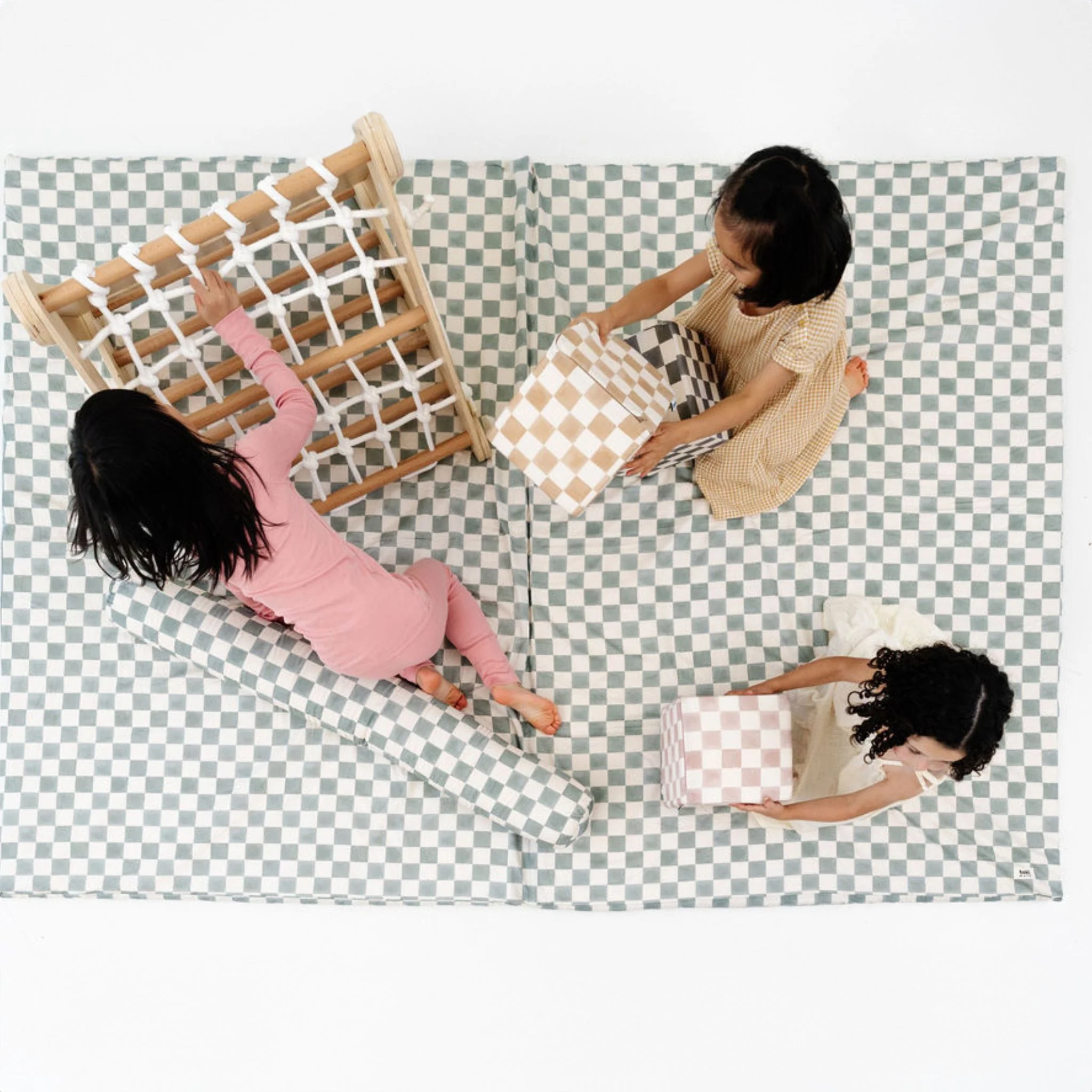 Checker Matcha Organic Cotton Mat - Image 12