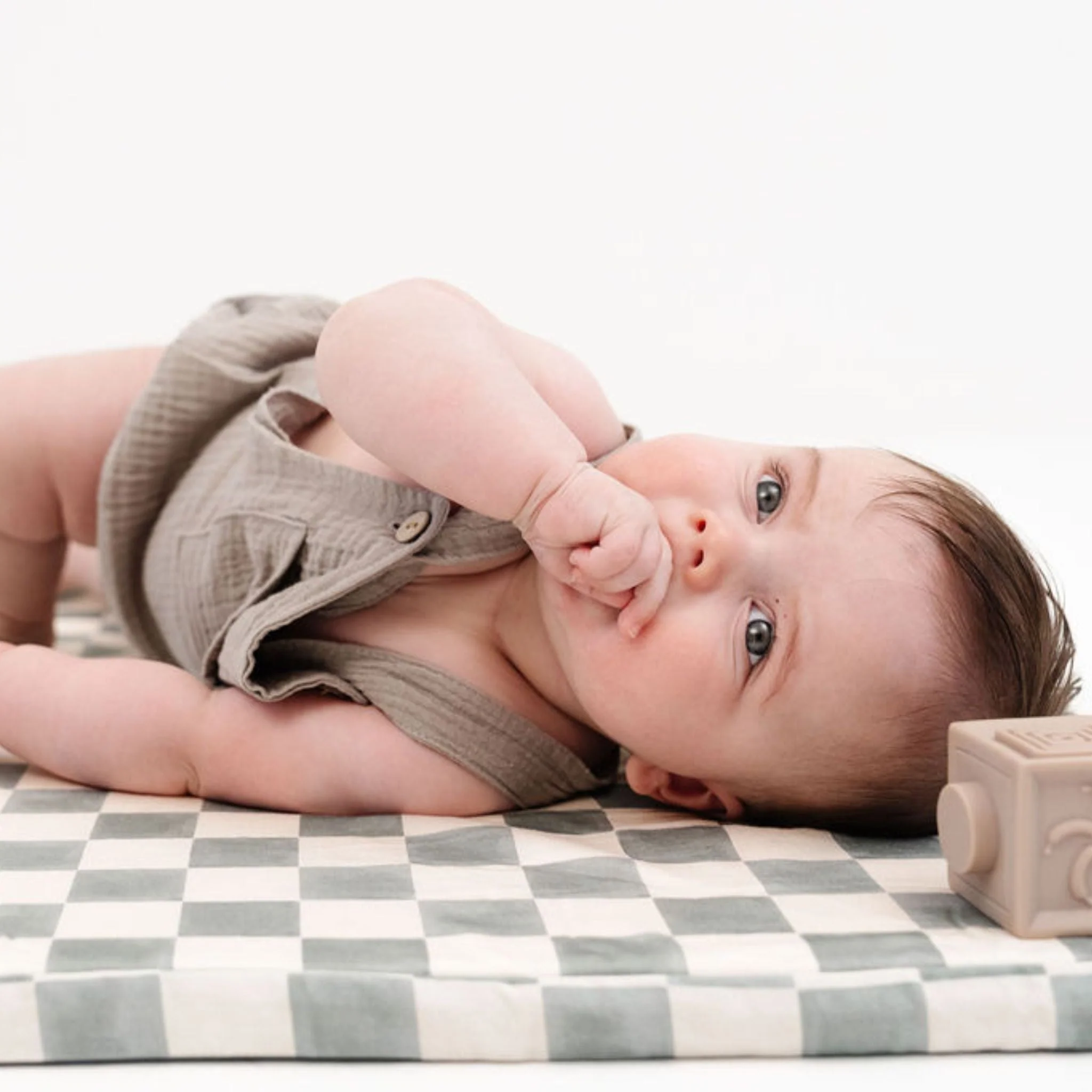 Checker Matcha Organic Cotton Mat - Image 3