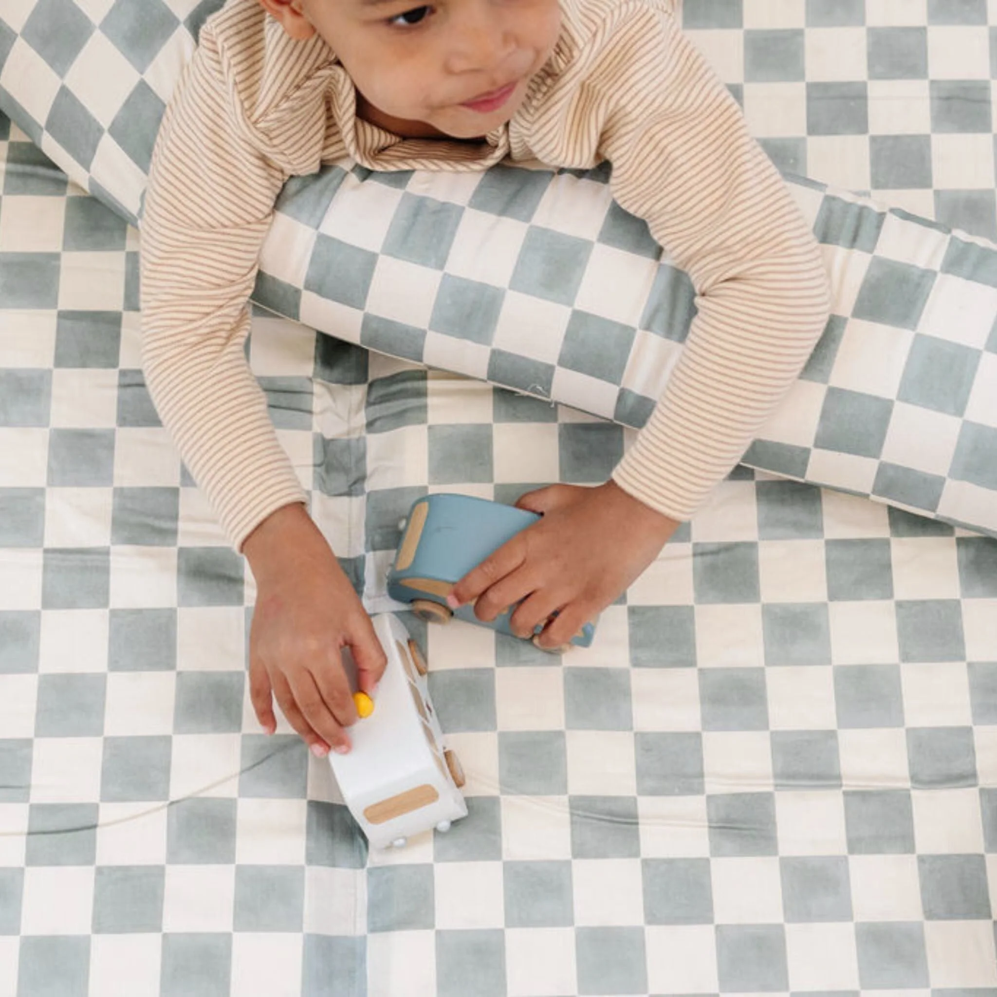 Checker Matcha Organic Cotton Mat - Image 7