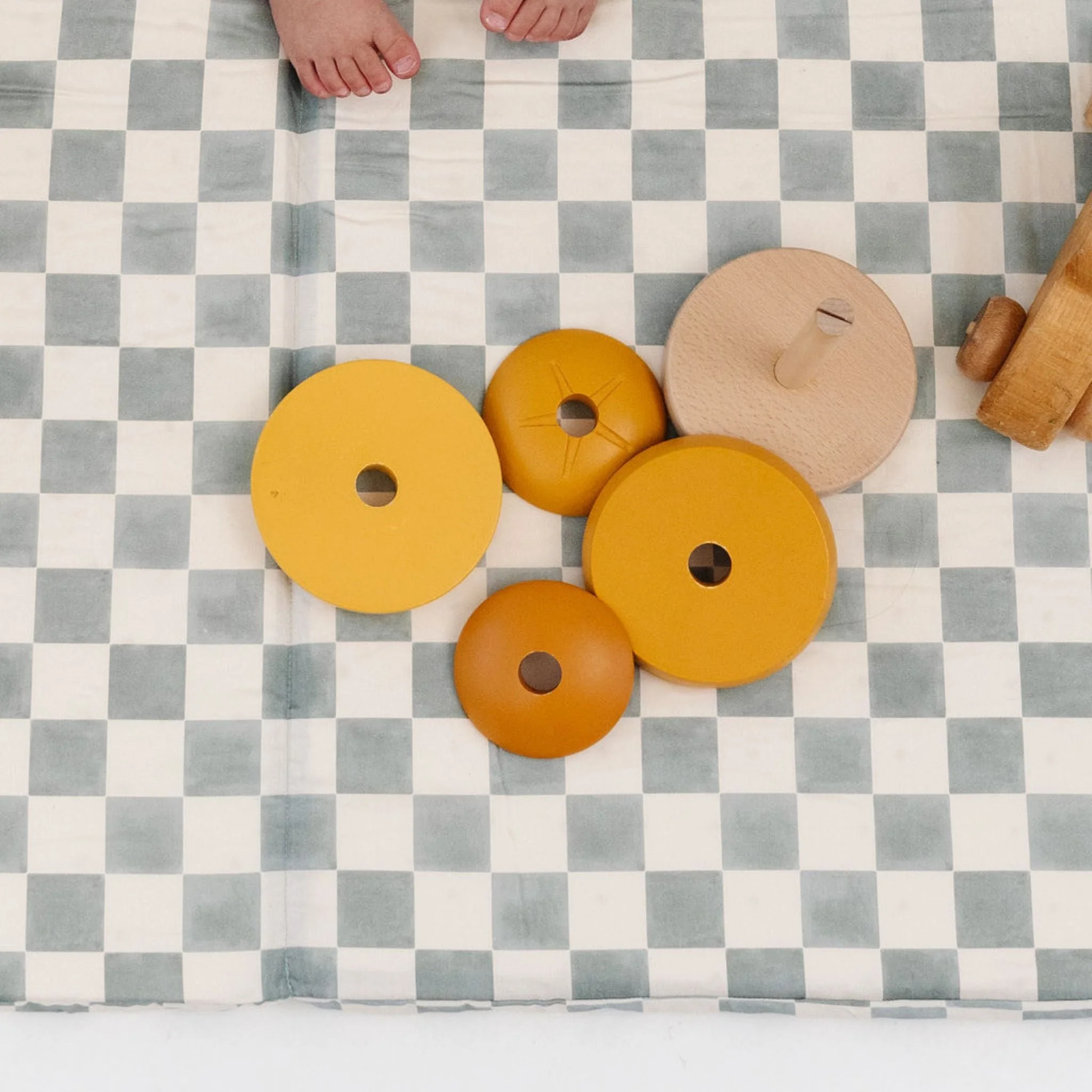 Checker Matcha Organic Cotton Mat - Image 9
