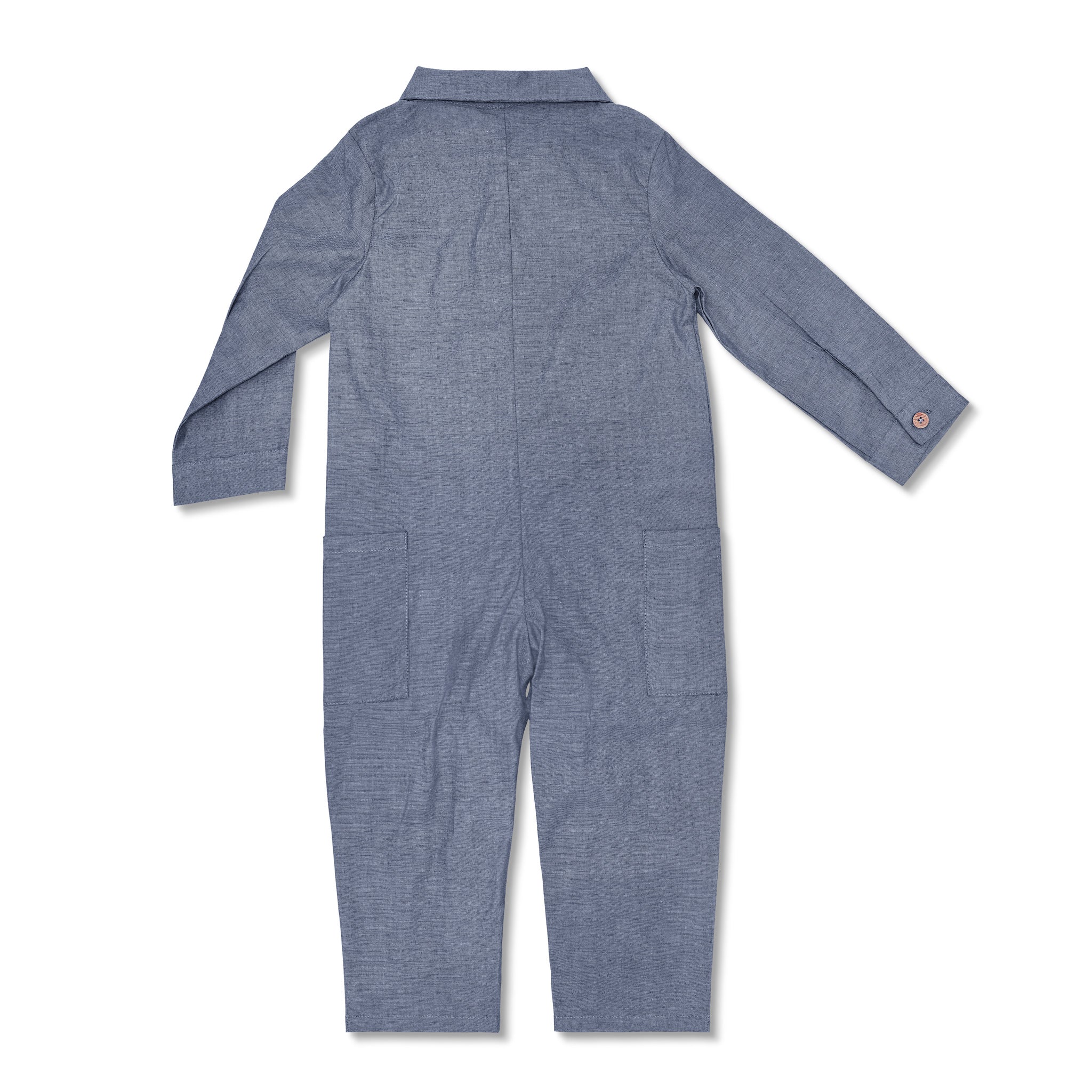 Chambray Long-sleeve Jumpsuit - Image 5