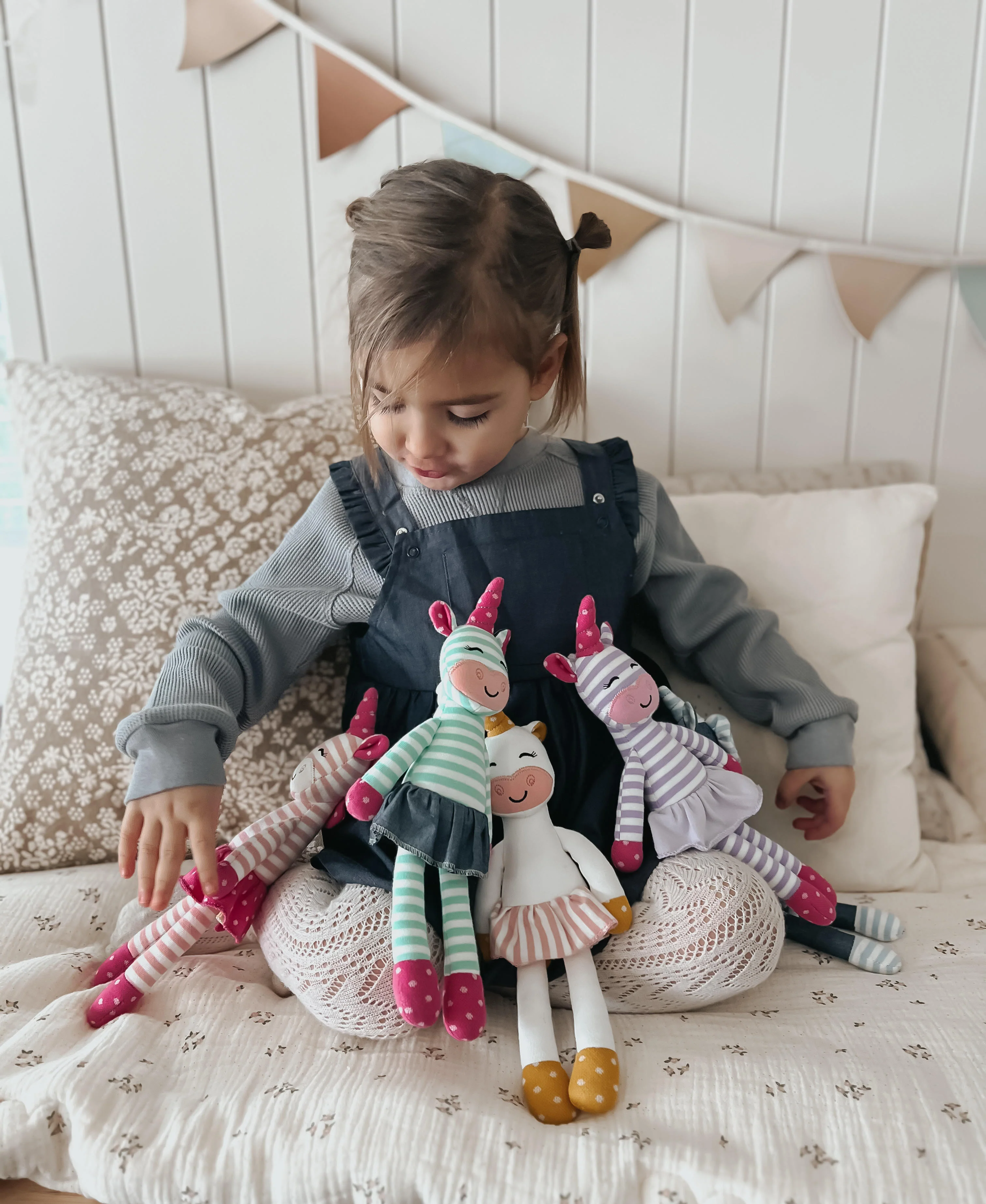 Tiny Dancing Unicorn - Mint Stripe - Image 2