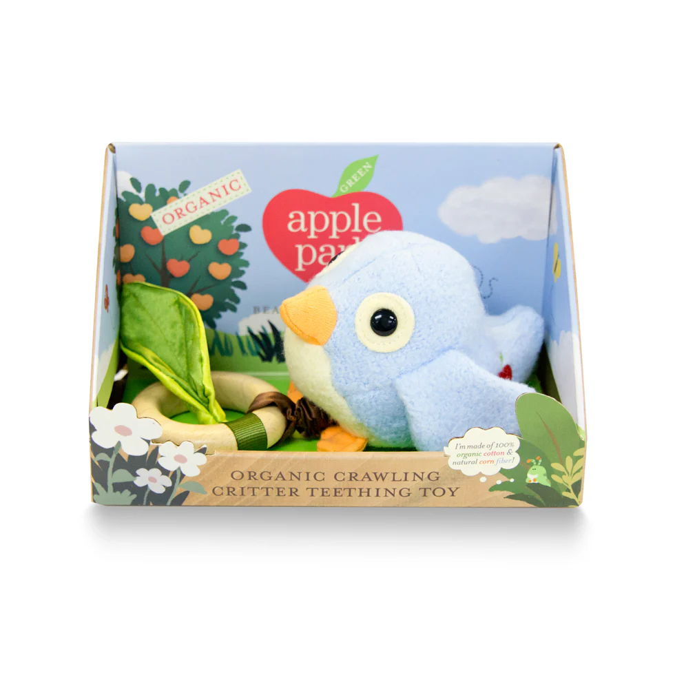 Crawling Critter Teething Toy - Blue Birdy - Image 3