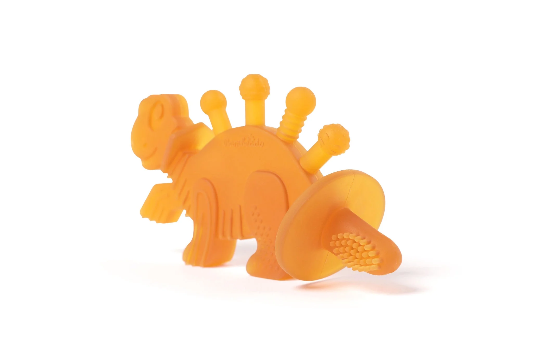 Dibly Amber - Baltic Amber & Natural Rubber Dinosaur Teether with Toothbrush Tail - Image 4