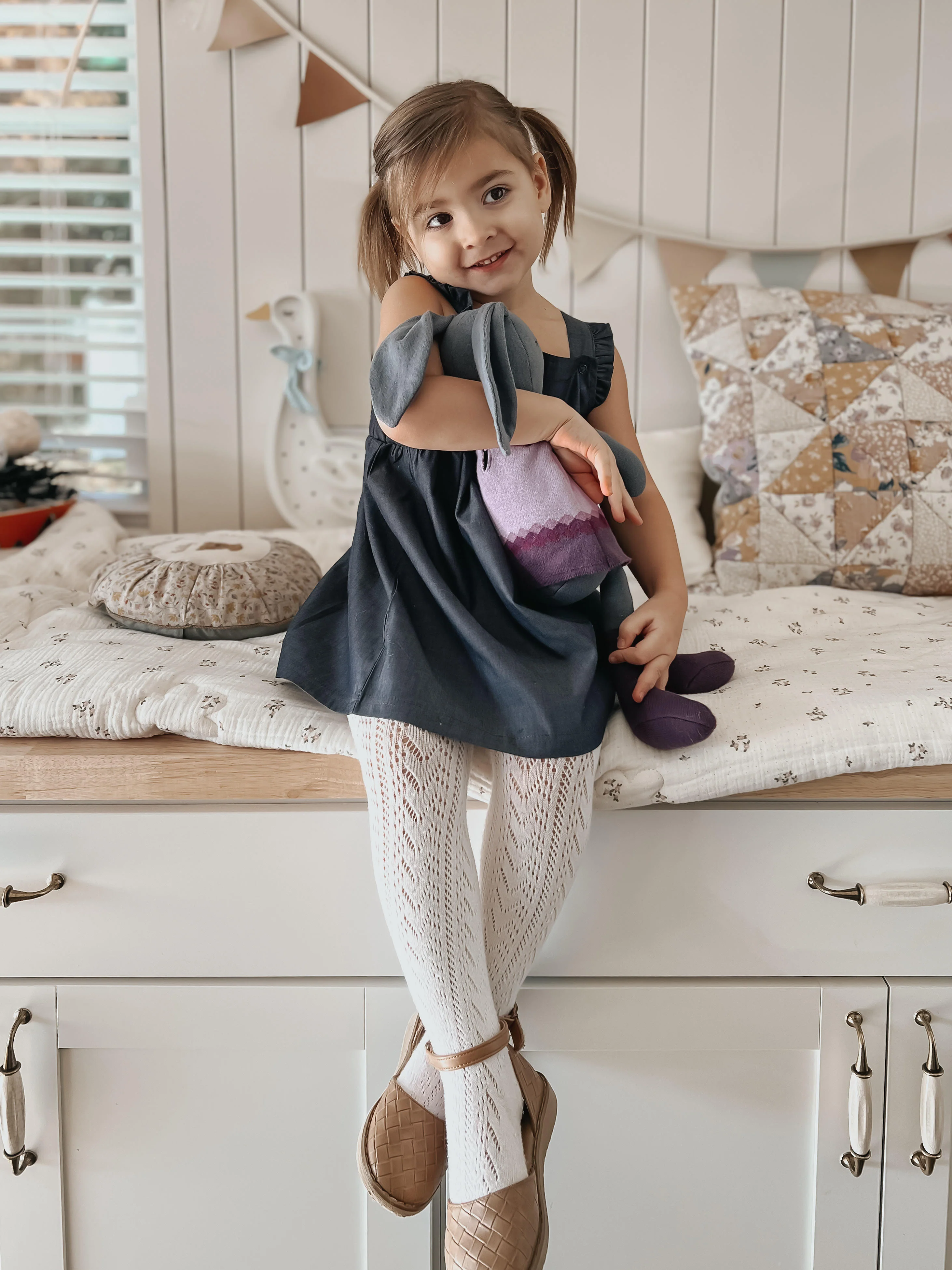 Knit Bunny Plush - Lila - Image 4