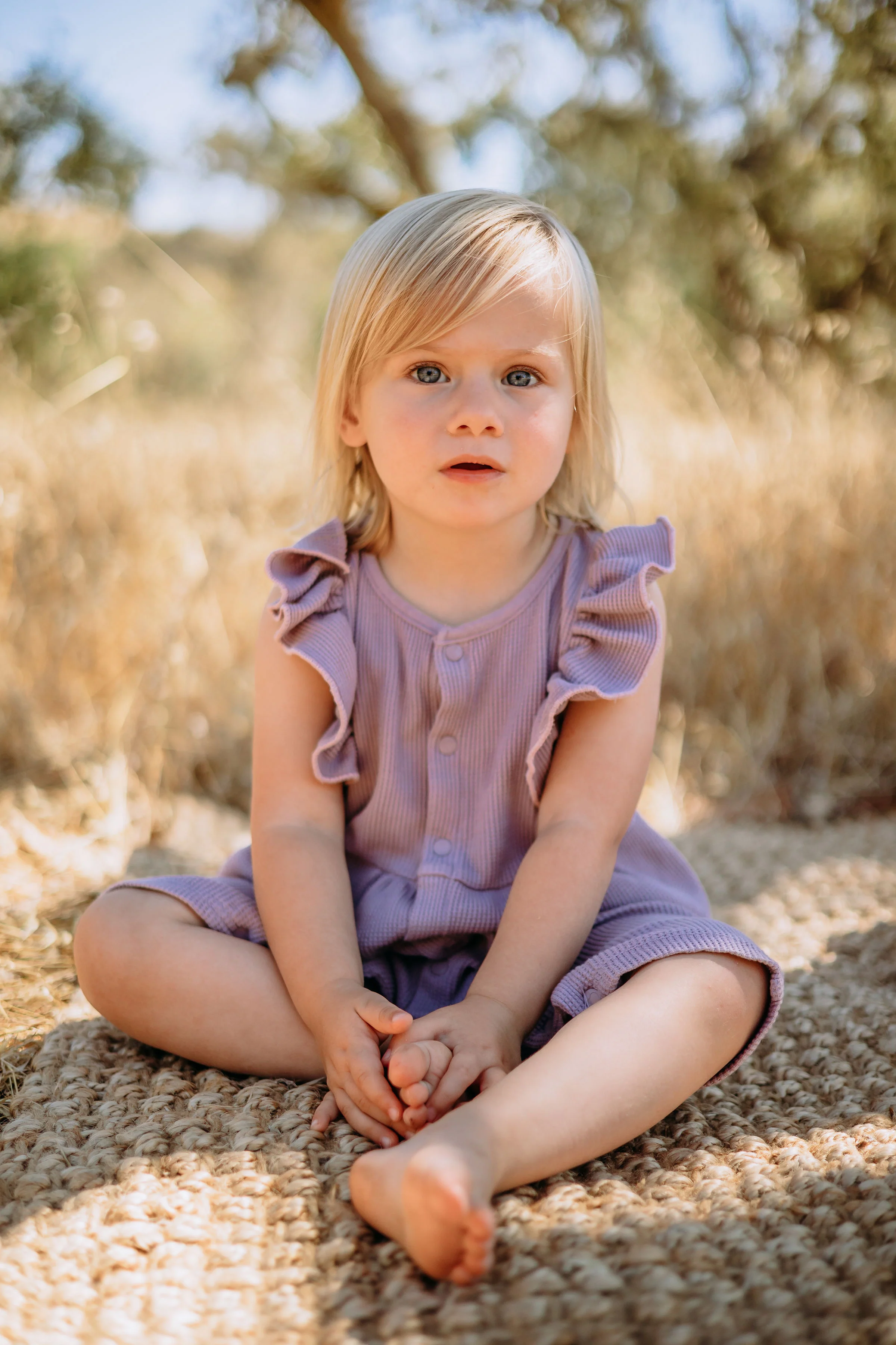 Waffle Ruffle Coverall - Lavender - Image 2