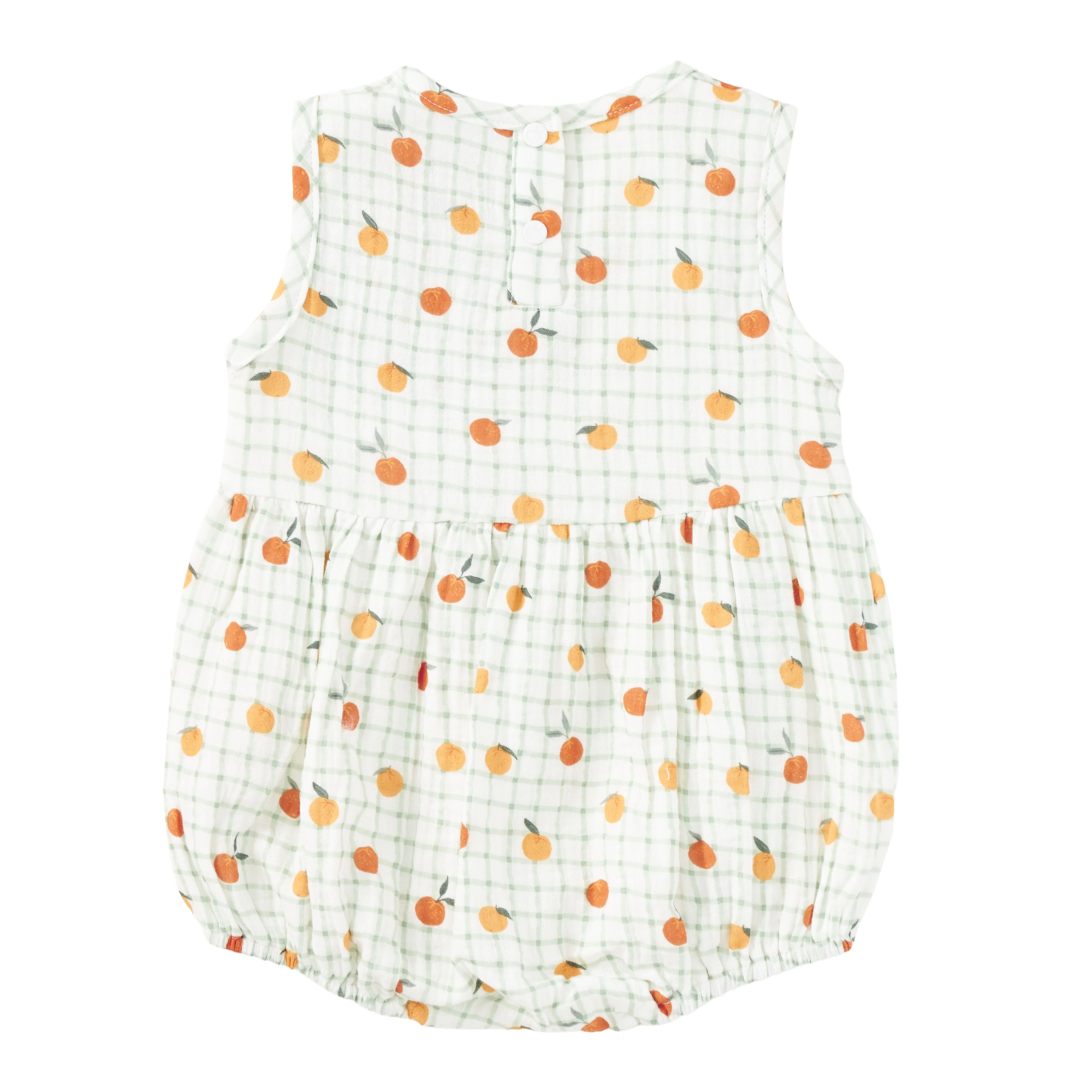 Muslin Bubble Romper – Gingham Grove - Image 5