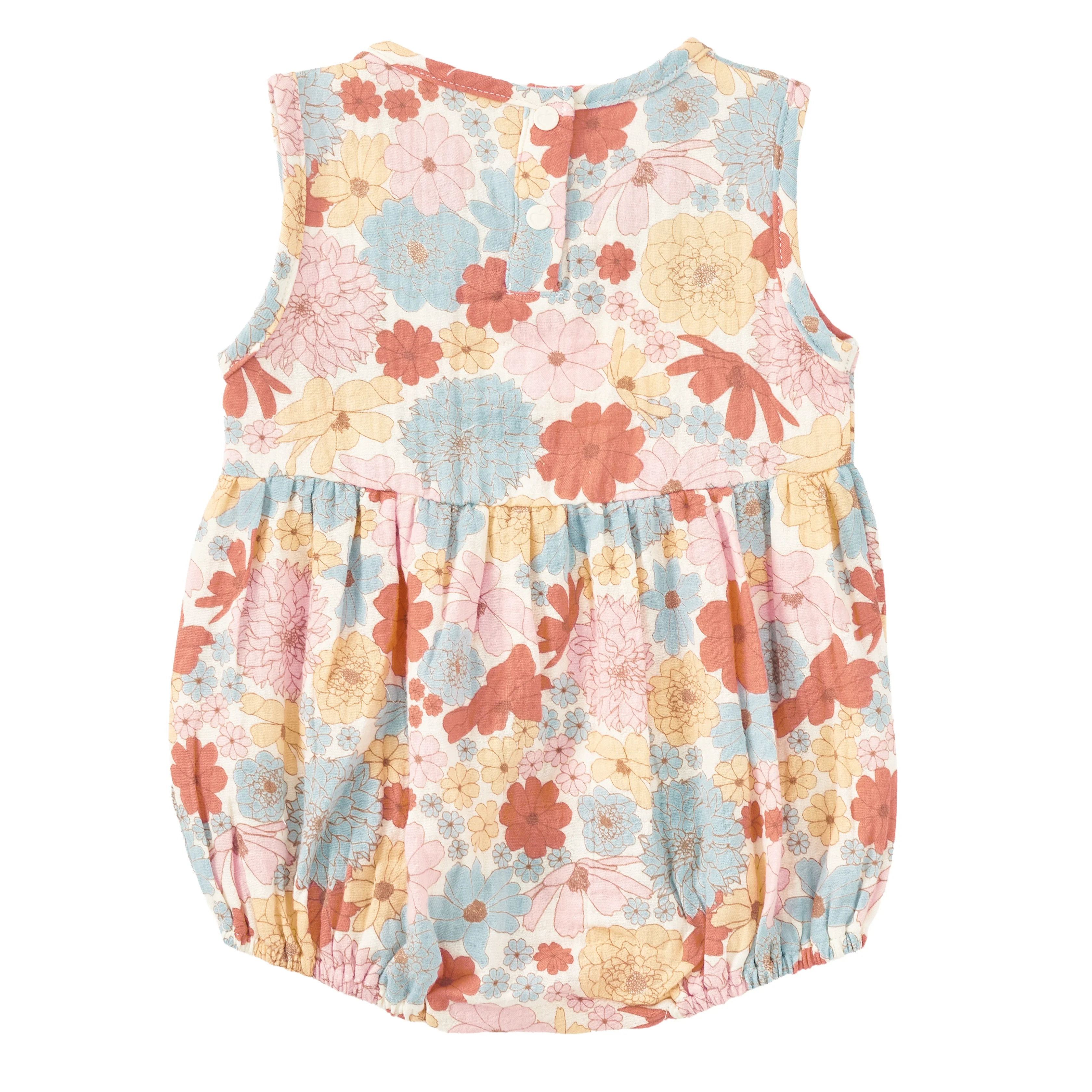 Muslin Bubble Romper – Wildflower Picnic - Image 5