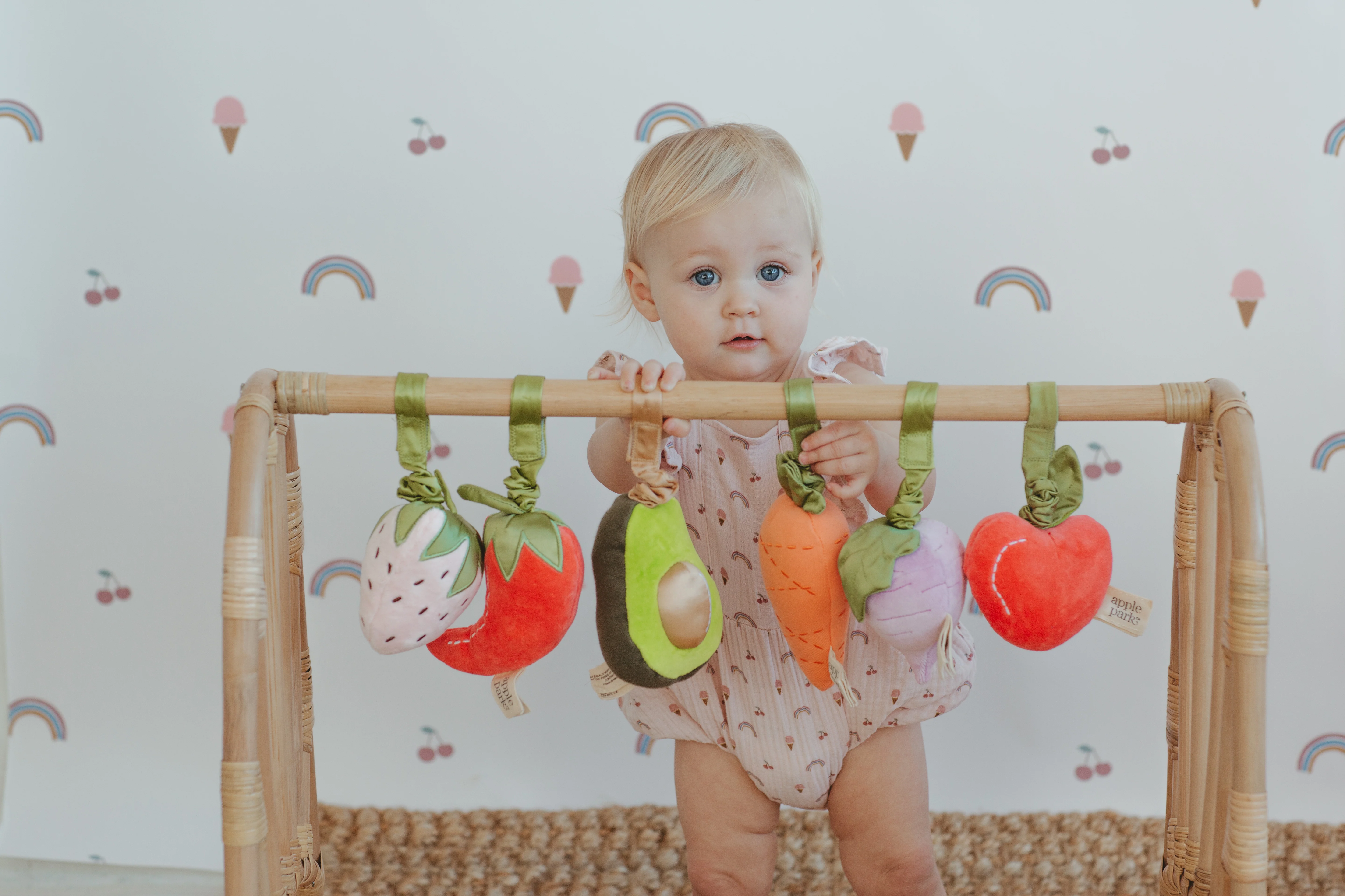 Muslin Flutter Sleeve Romper - Rainbows & Ice Cream - Image 3