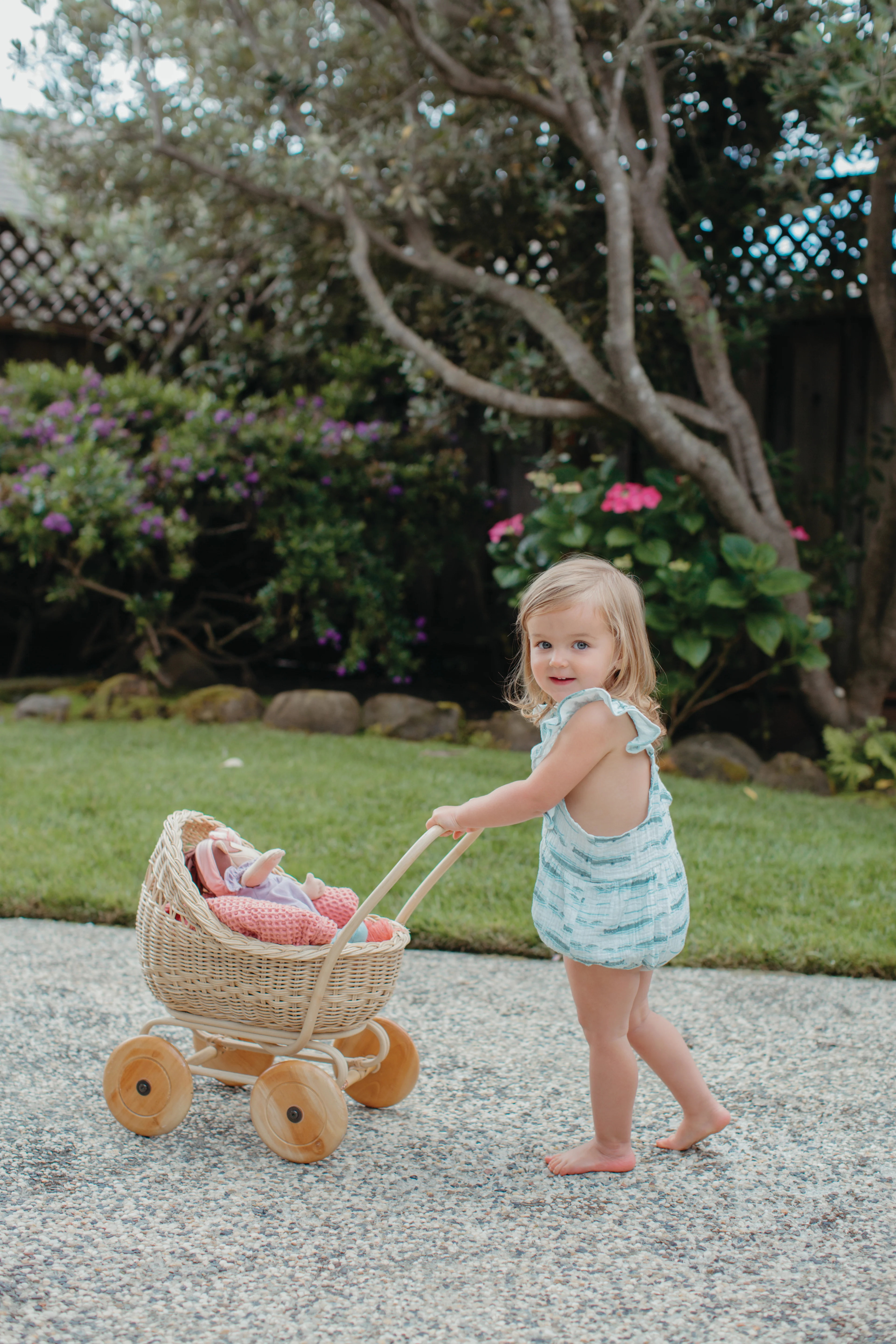 Muslin Flutter Sleeve Romper - Alligator Isle - Image 5