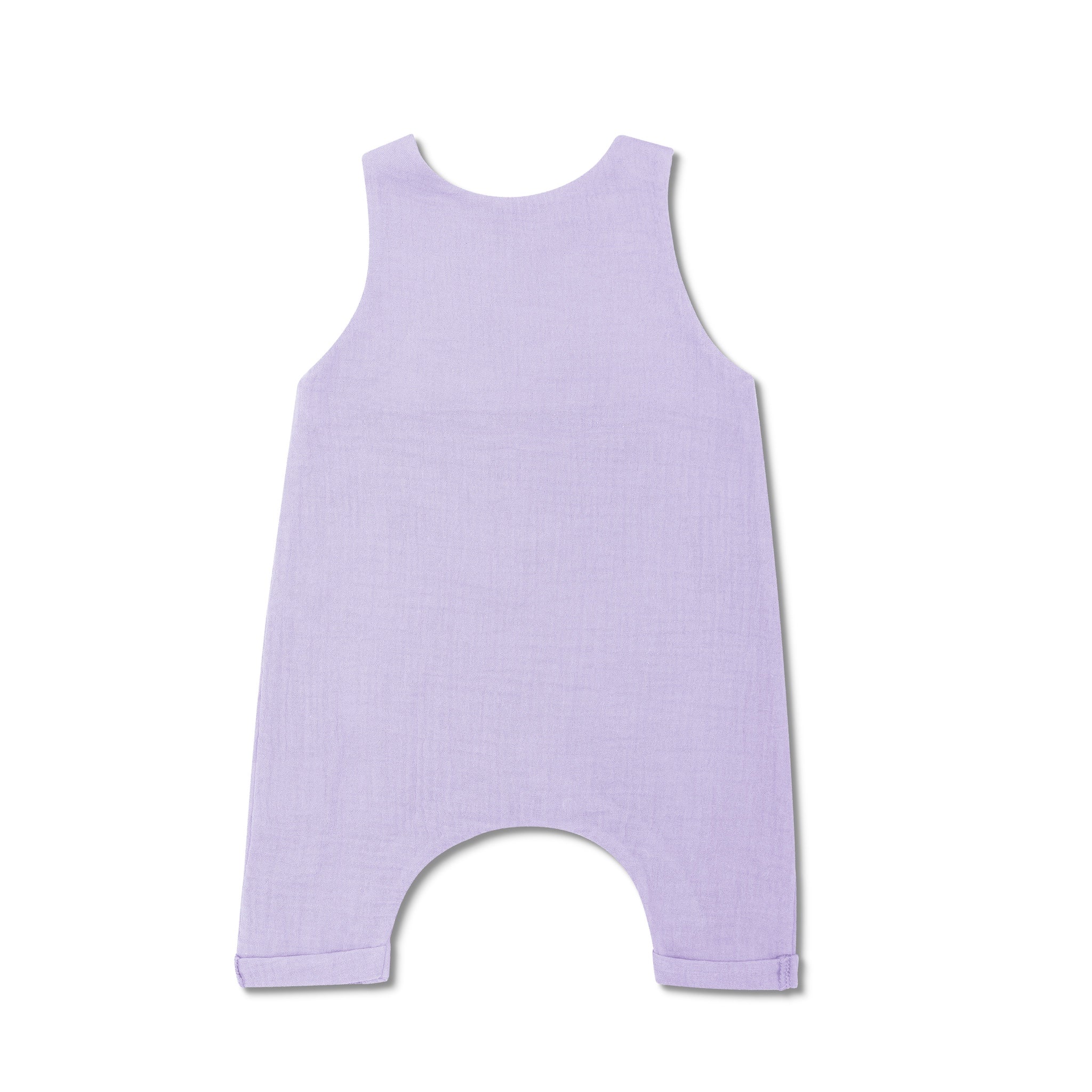 Muslin Snap Jumpsuit - Lavender - Image 2