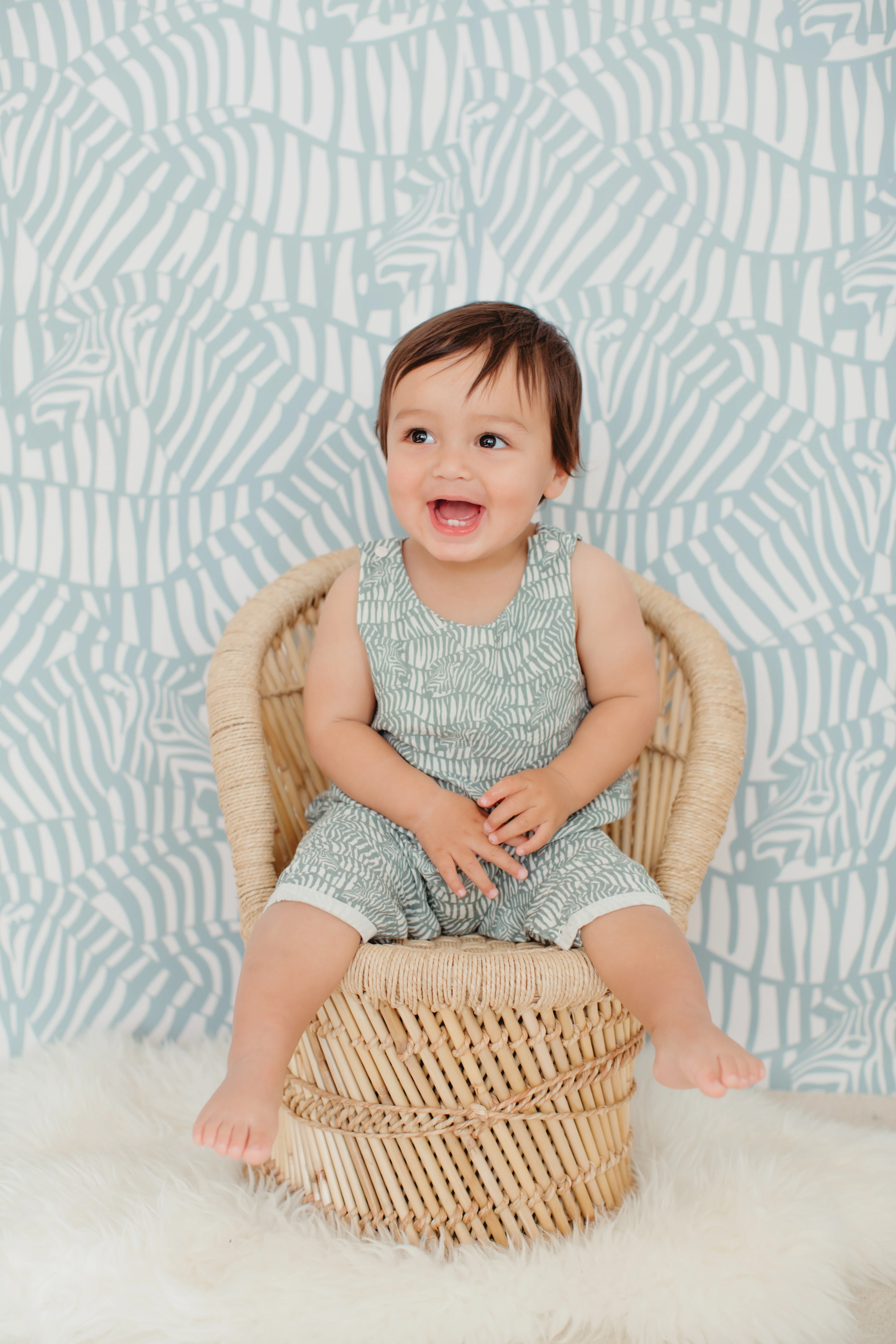 Muslin Overalls - Zebra Print - Image 3