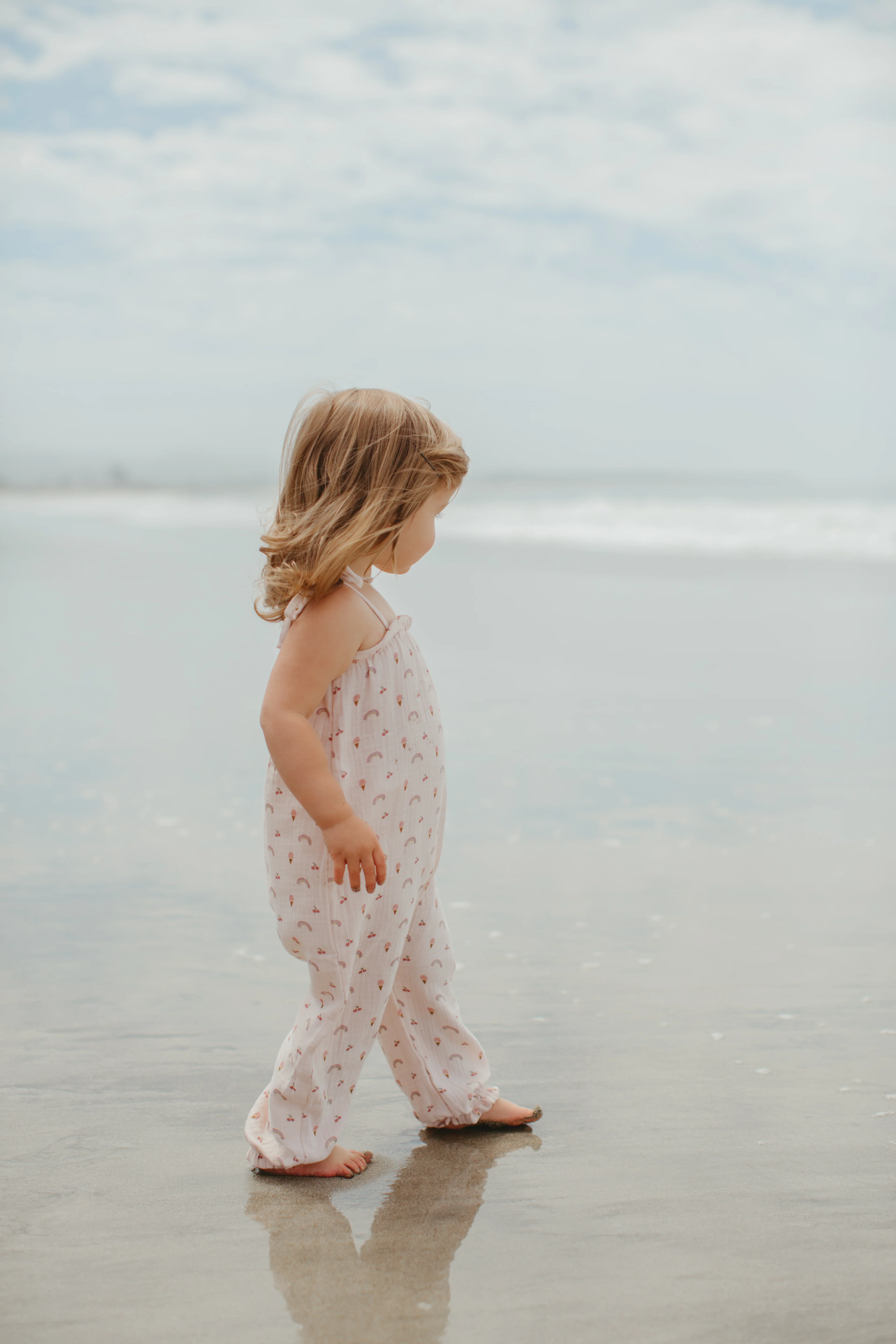 Muslin Tie Shoulder Jumpsuit - Rainbows & Ice Cream - Image 3