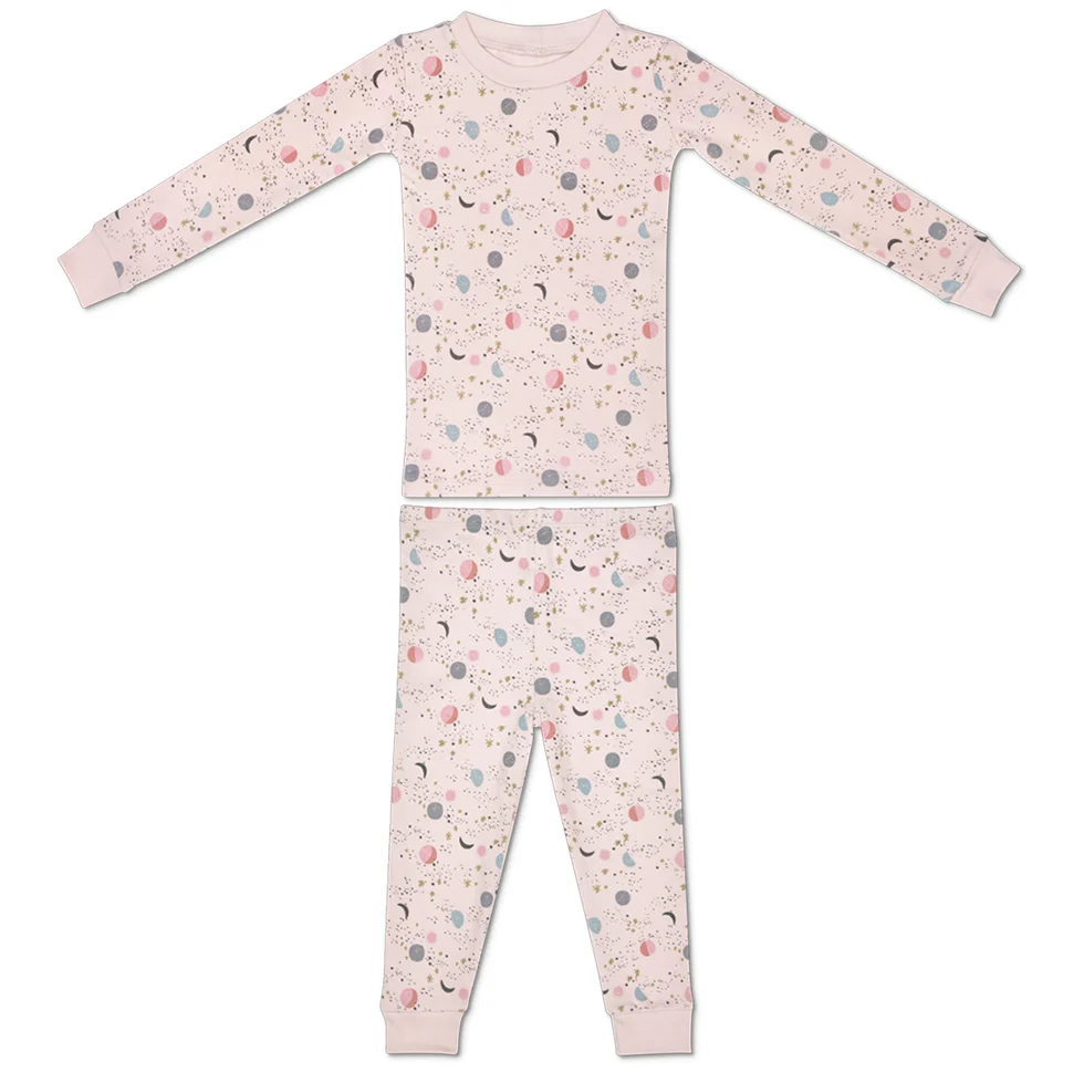 Organic Cotton Pajama - Pink moon & stars - Image 6