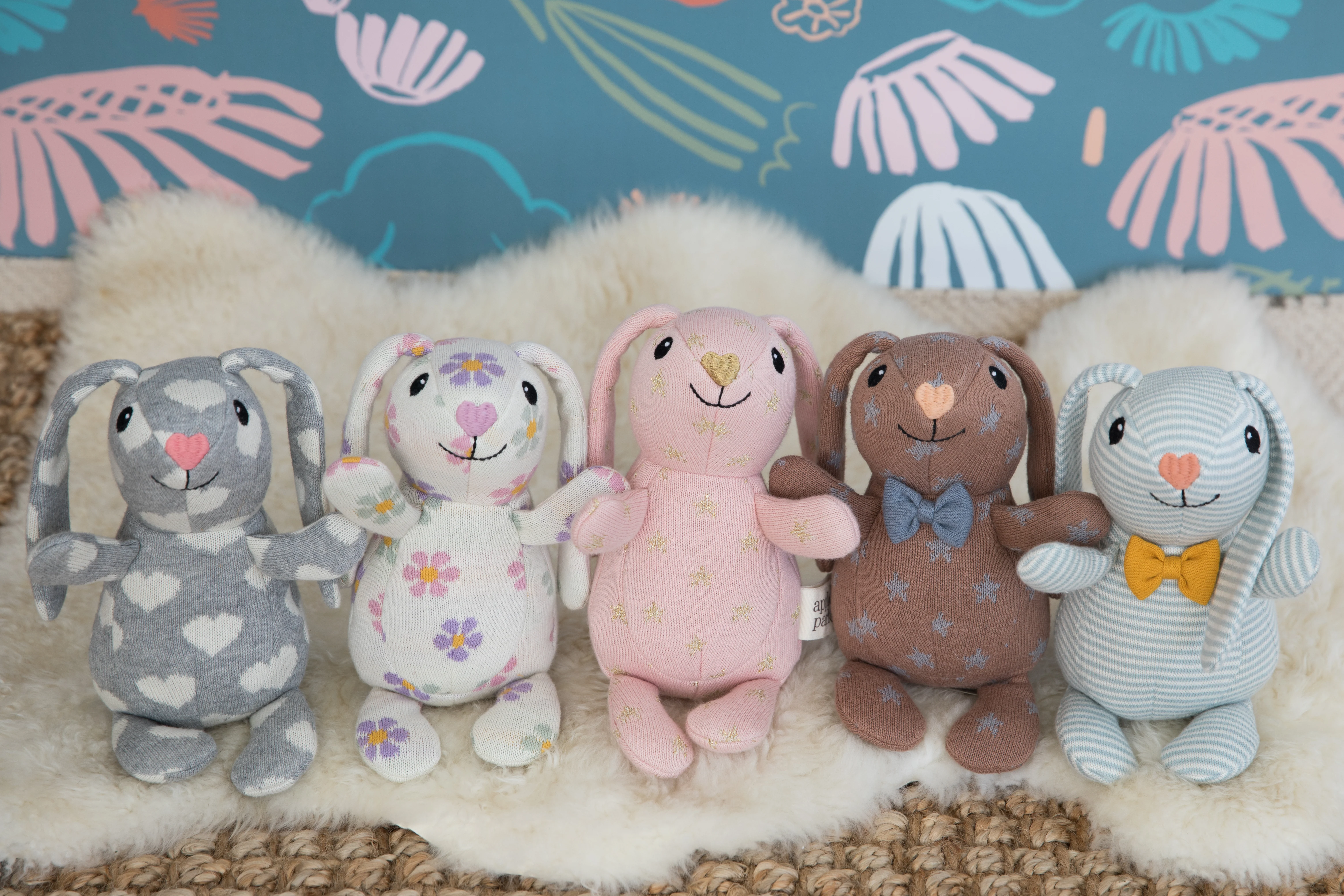 Knit Patterned Bunny Plush - Daisy - Image 5