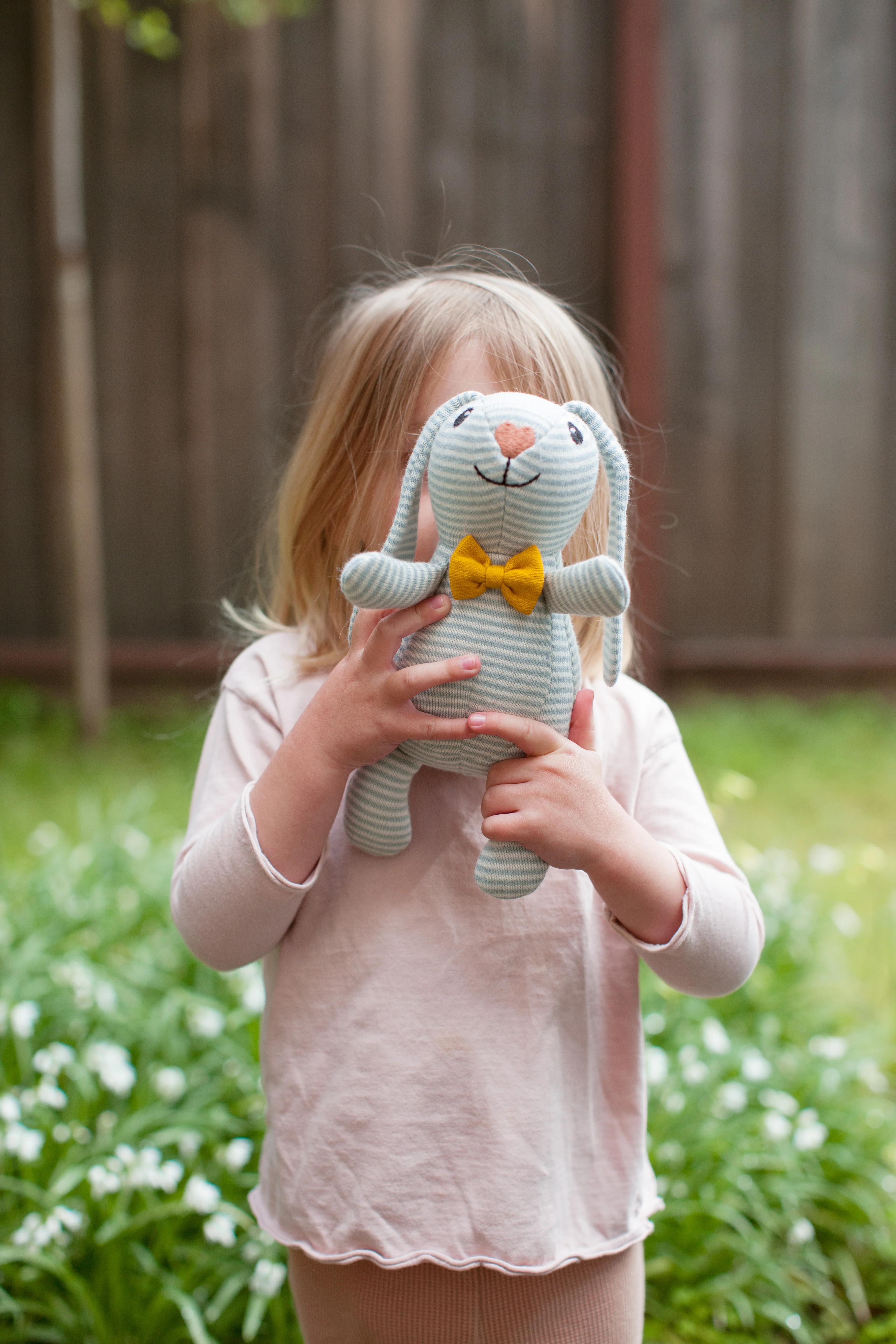 Knit Patterned Bunny Plush - Dapper Bunny - Image 4