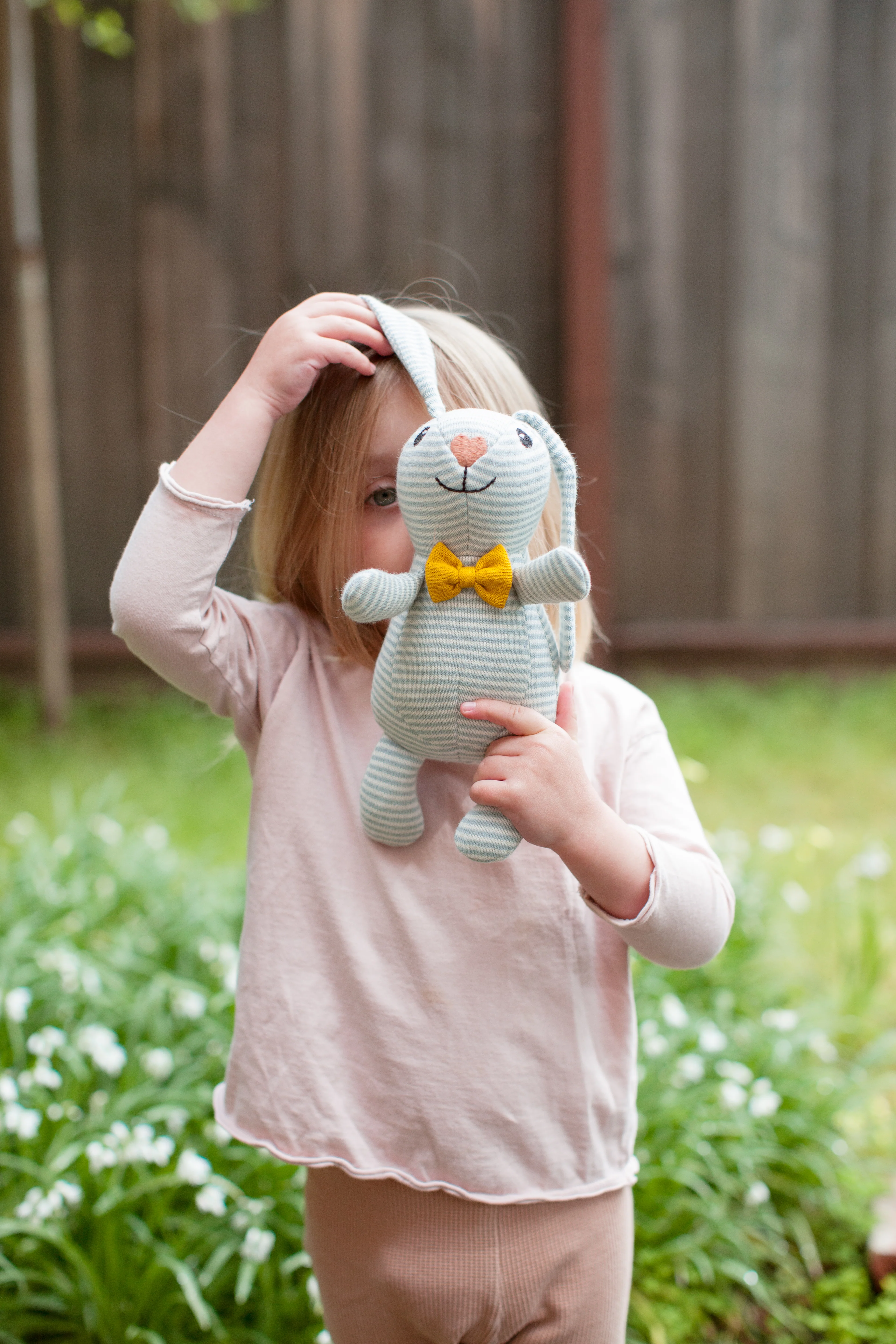 Knit Patterned Bunny Plush - Dapper Bunny - Image 5