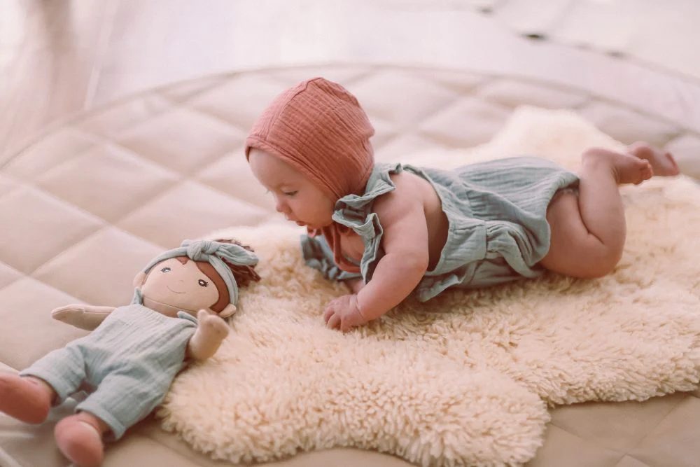 Apple Park Kids - Paloma in Teal Muslin - Image 5