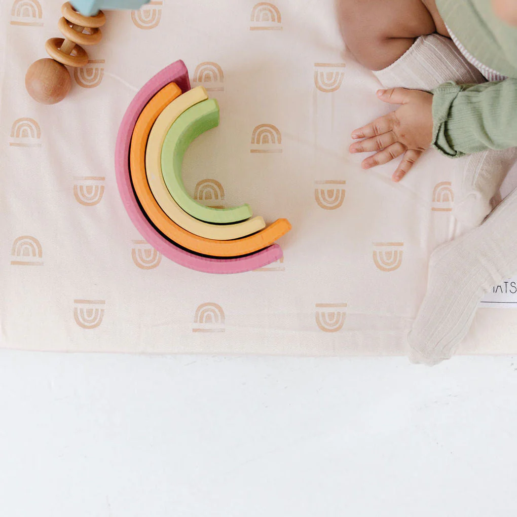 Rainbow Peach Organic Cotton Mat - Image 3