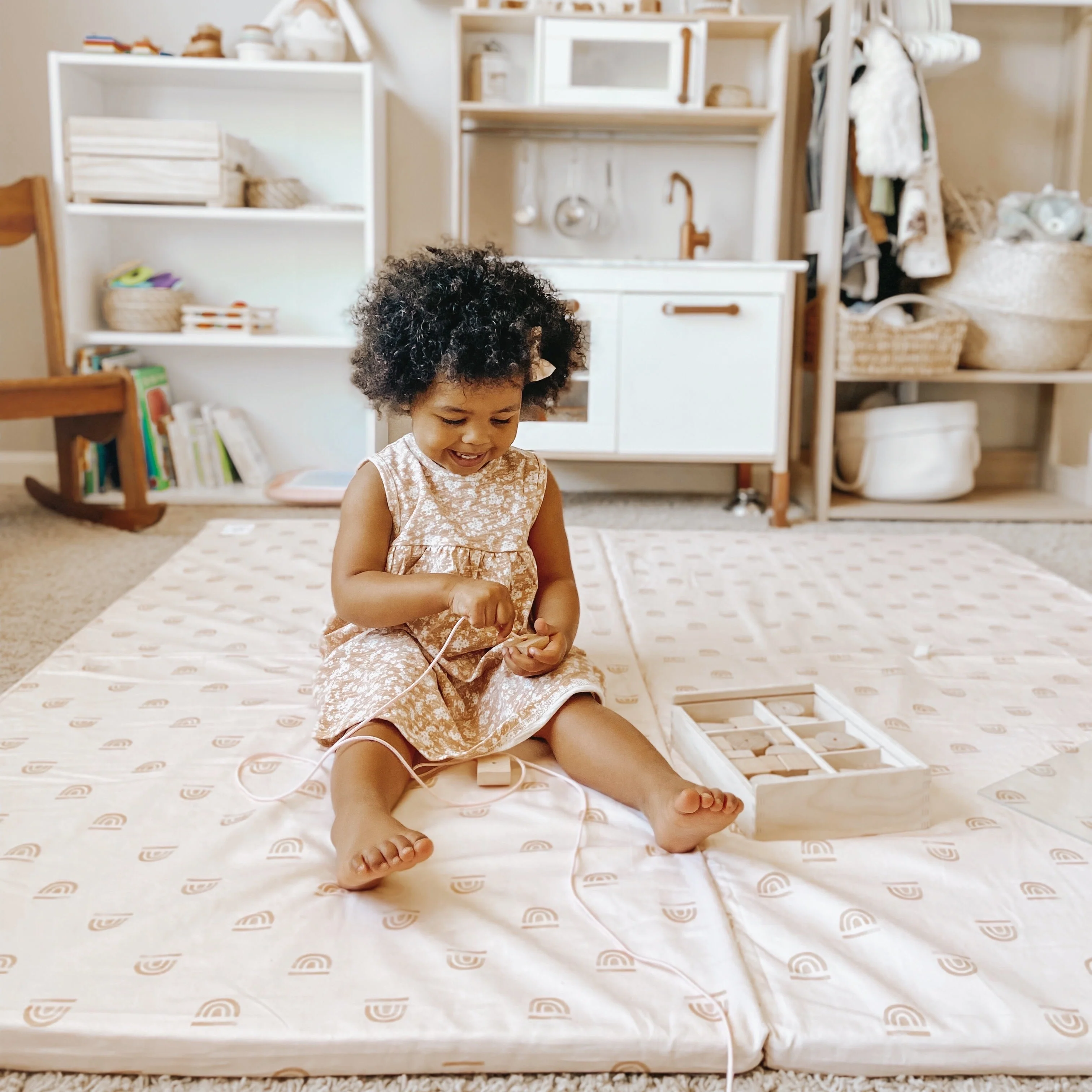 Rainbow Peach Organic Cotton Mat - Image 6