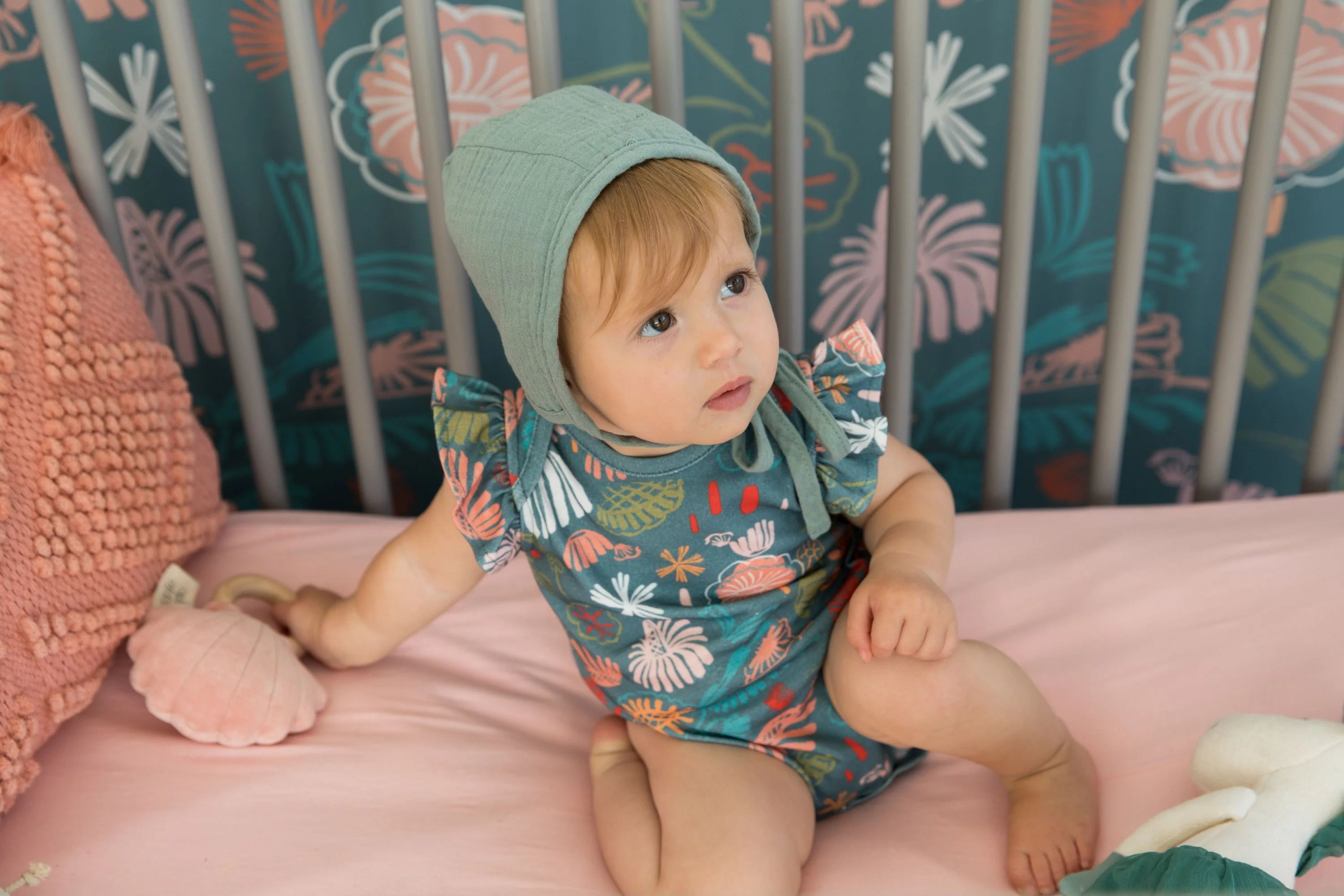 Muslin Bonnet - Teal - Image 4