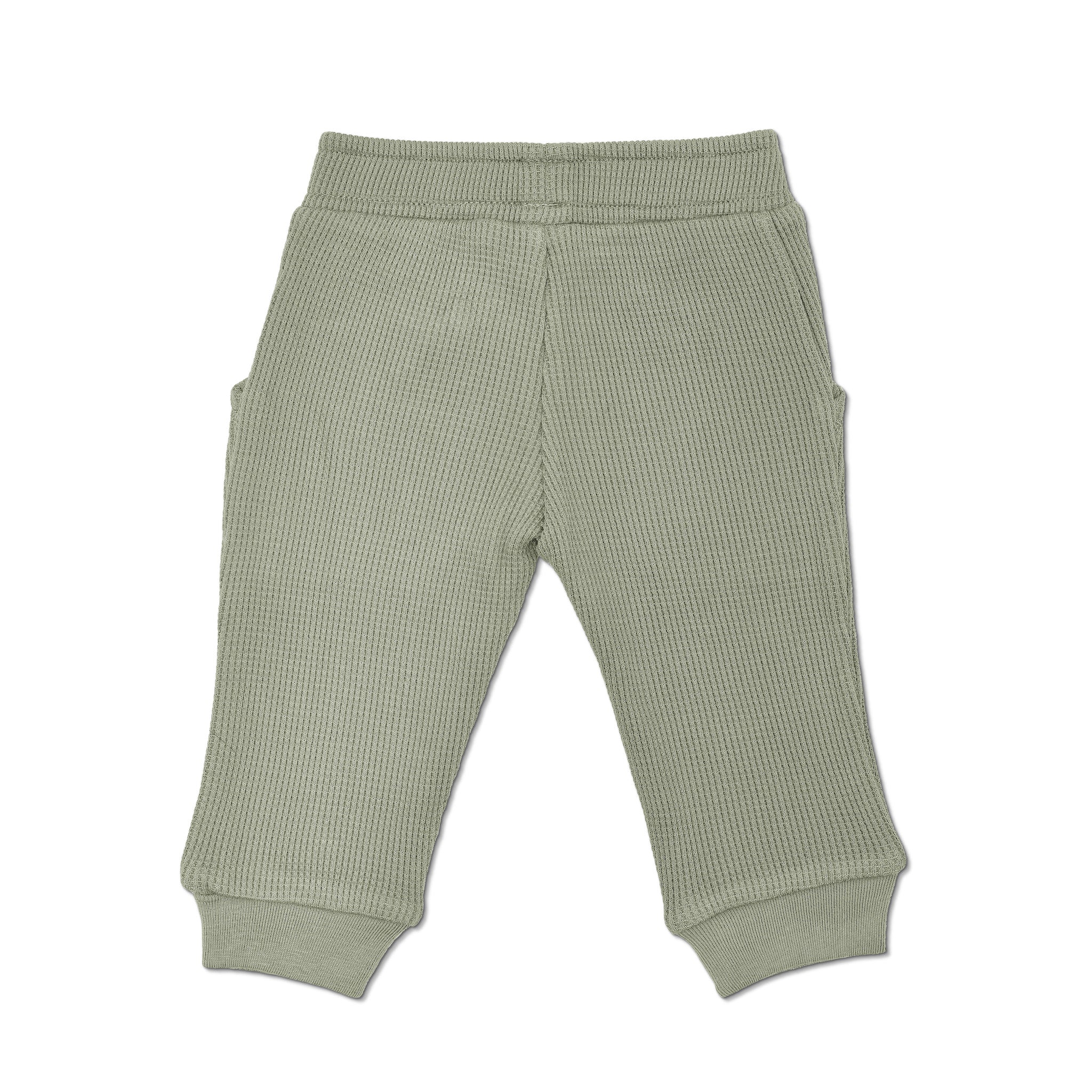 Waffle Joggers - Olive Green - Image 2